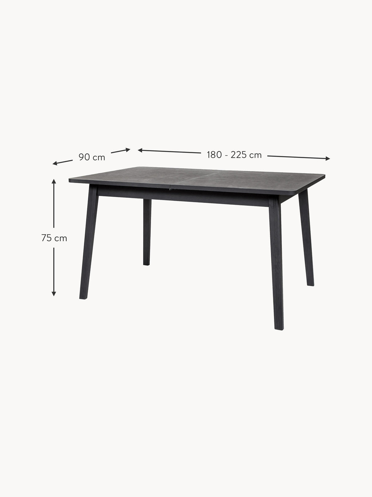 Skagen Extendable Wooden Dining Table, 180 - 225 x 90 cm