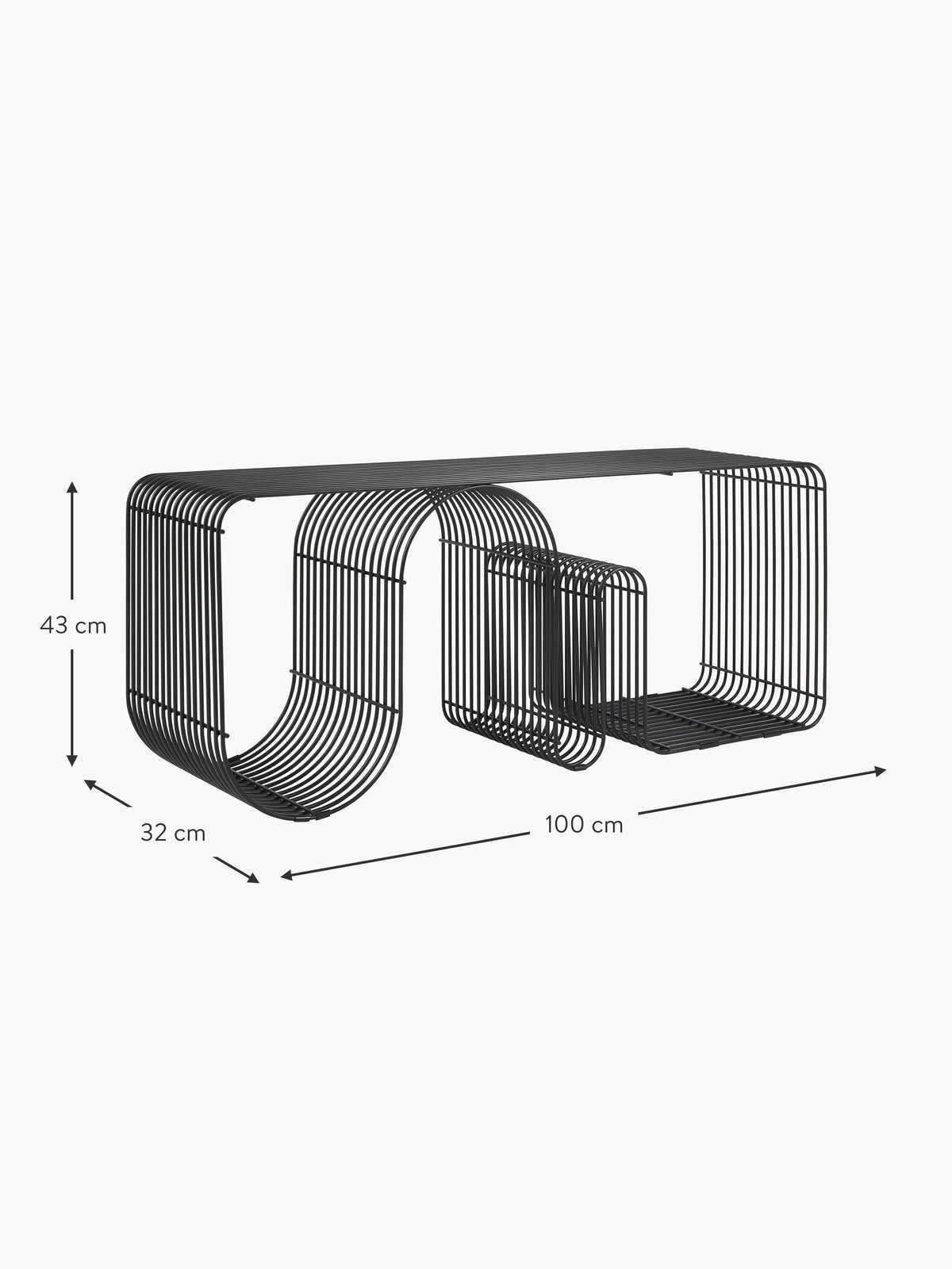 Curva Metal Bench