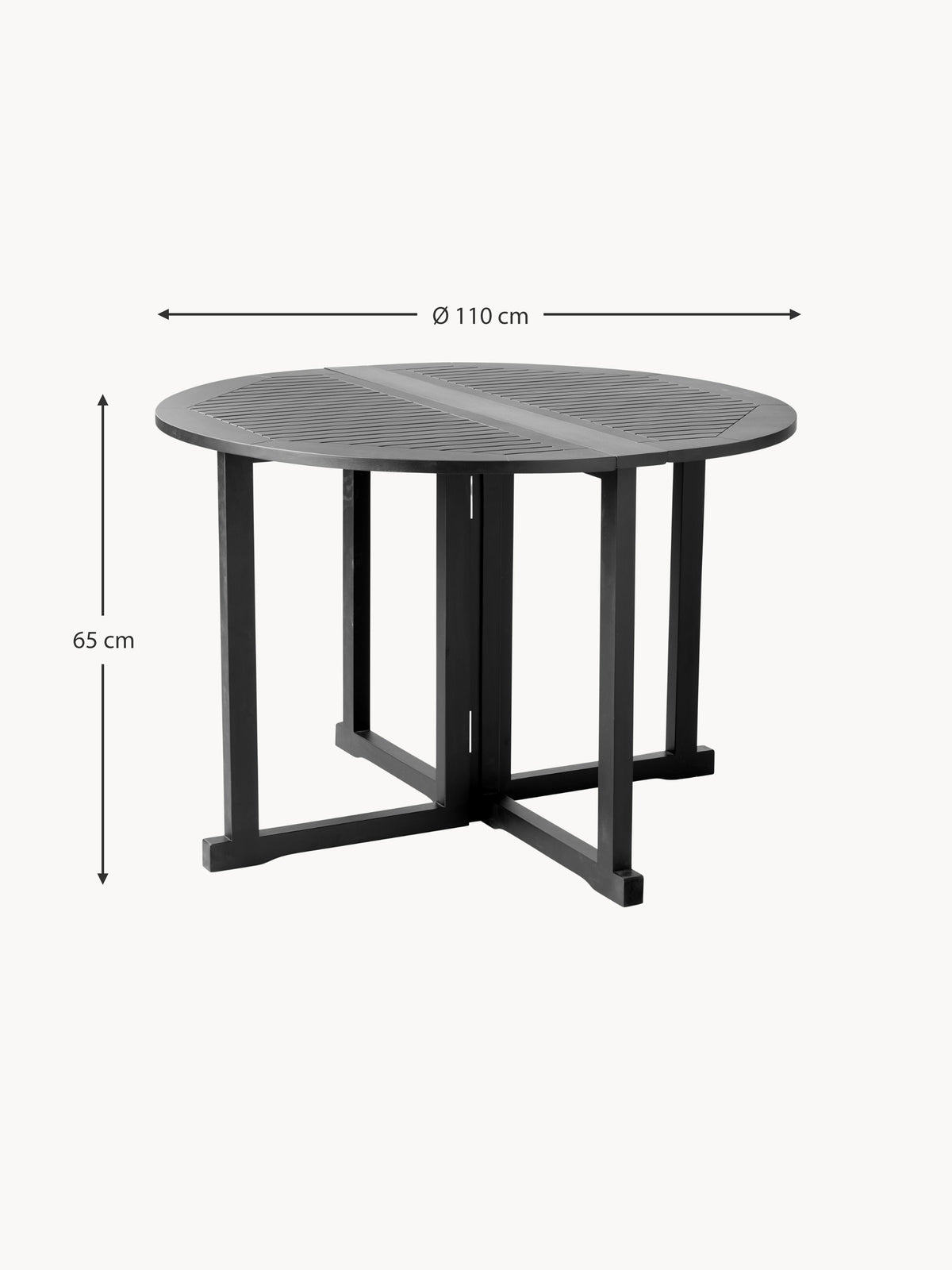 Butterfly Round Folding Garden Table, Ø 110 cm