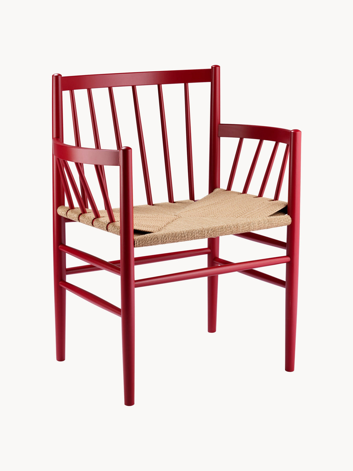 Gallery image 1 - Handwoven Beech Wood Dining Chair J81 with Armrests