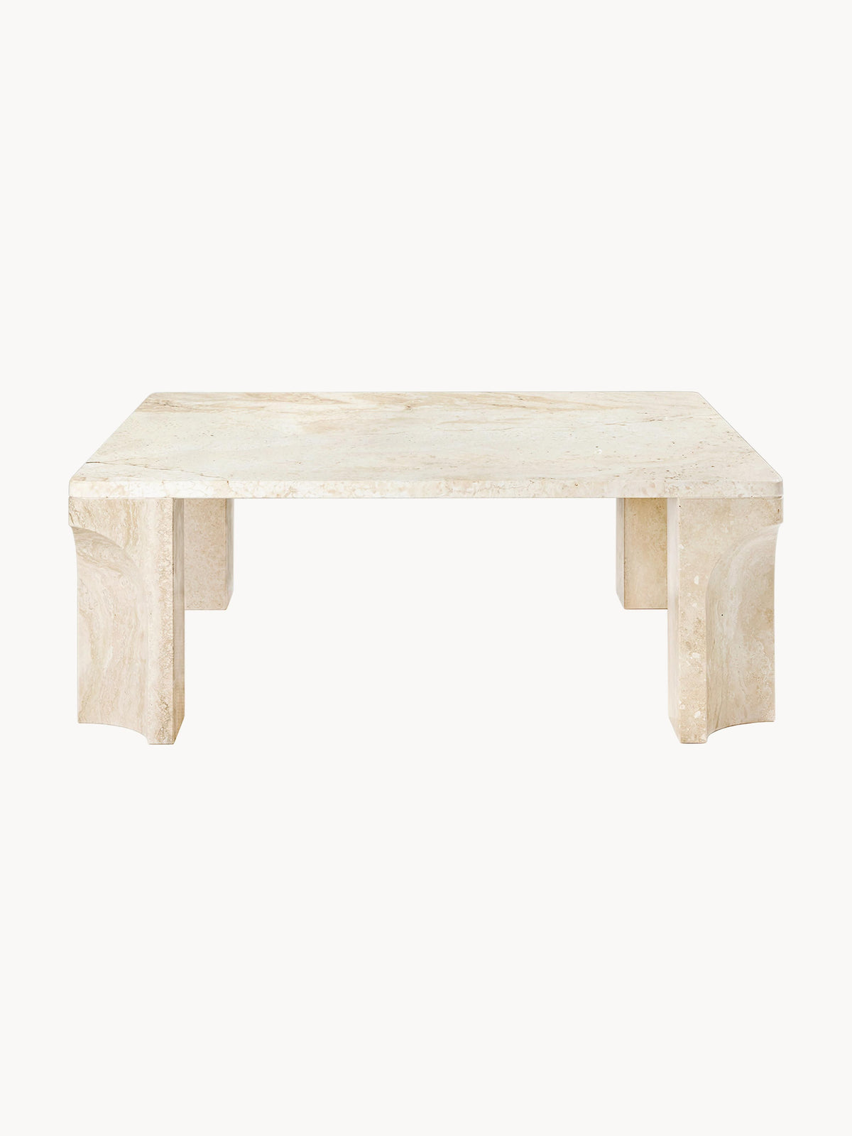 Doric Travertine Coffee Table, W 80 cm