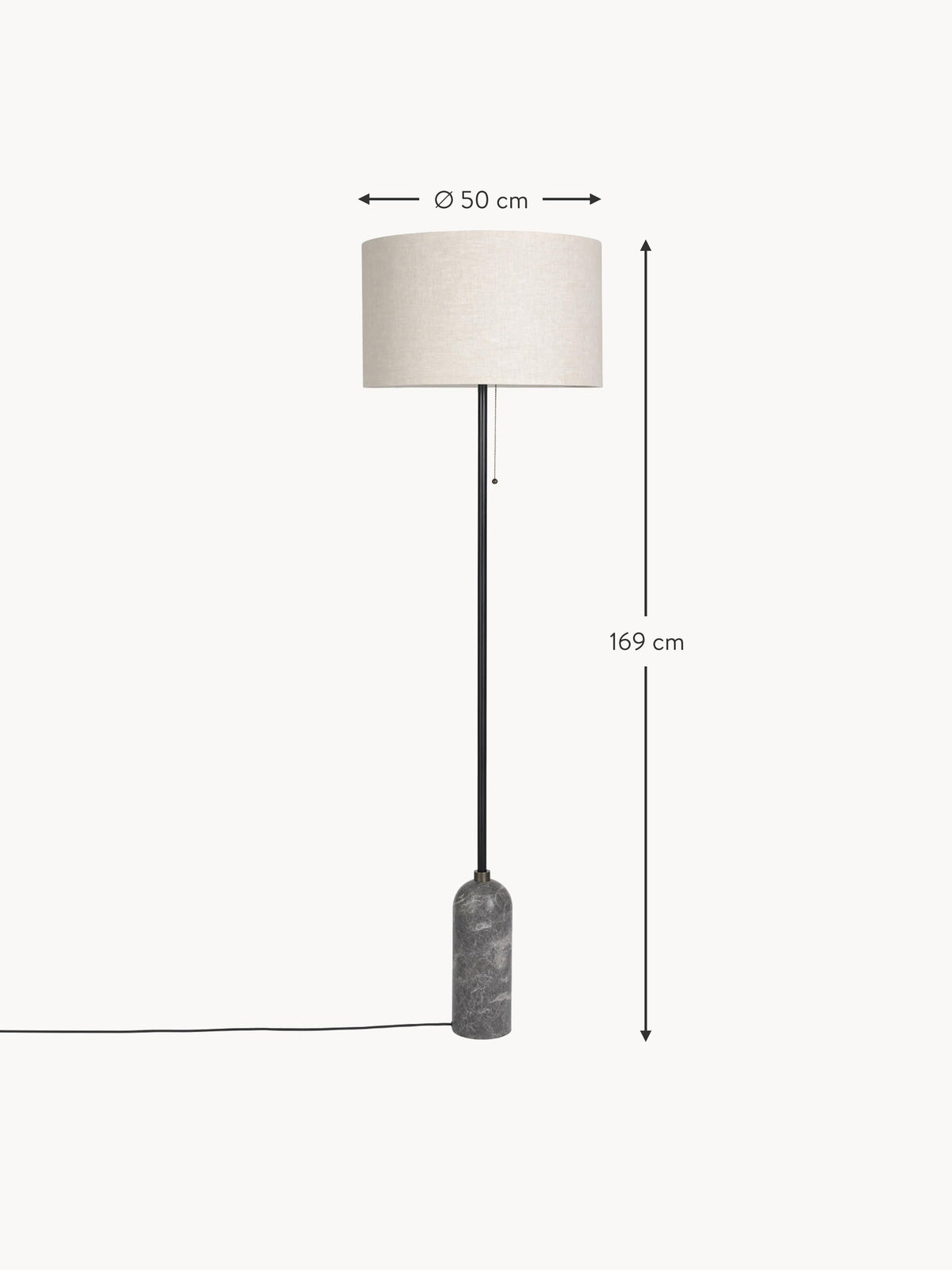 Gravity Dimmable Floor Lamp with Marble Base