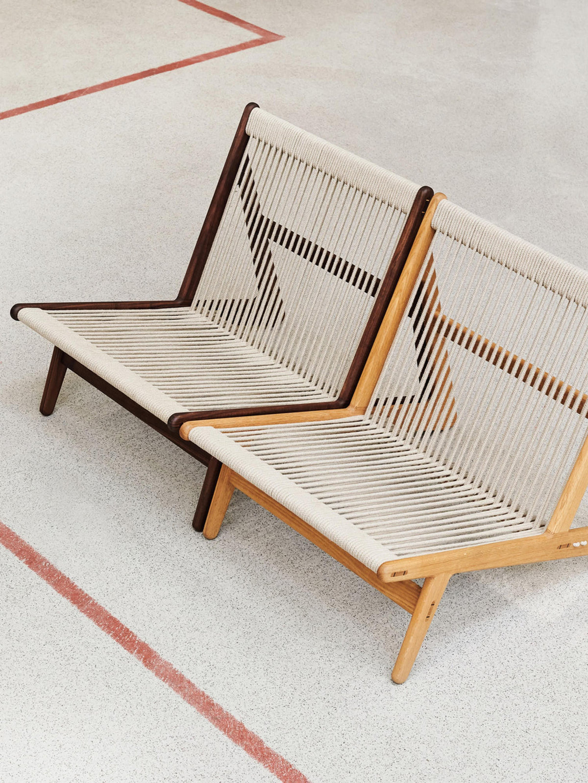 Initial Handmade Oak Wood Lounge Chair MR01 with Seat Cushion