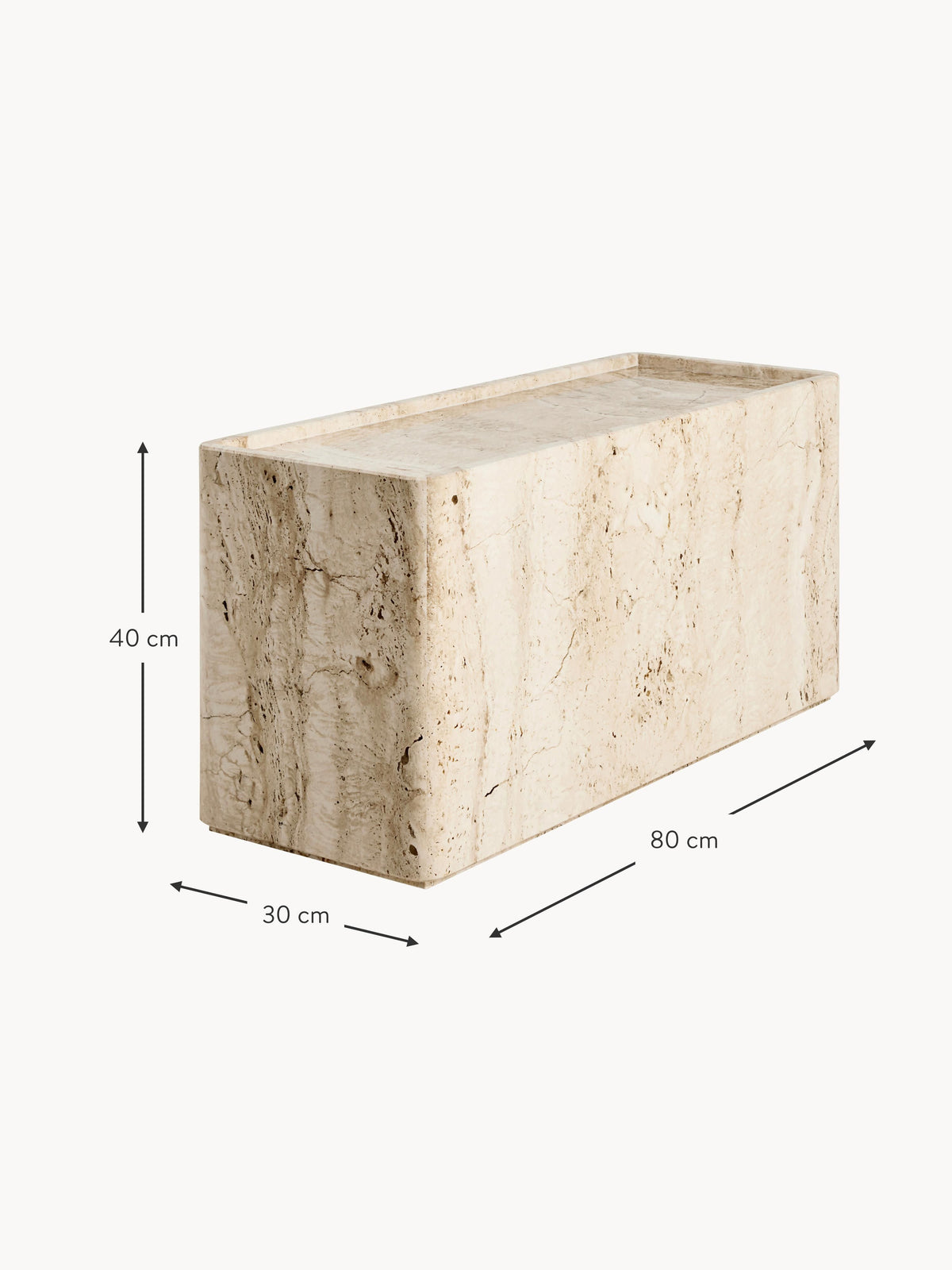 Pietra Travertine Side Table