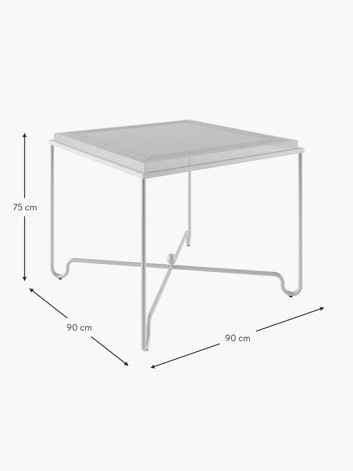 Tropique Garden Table, 90 x 90 cm
