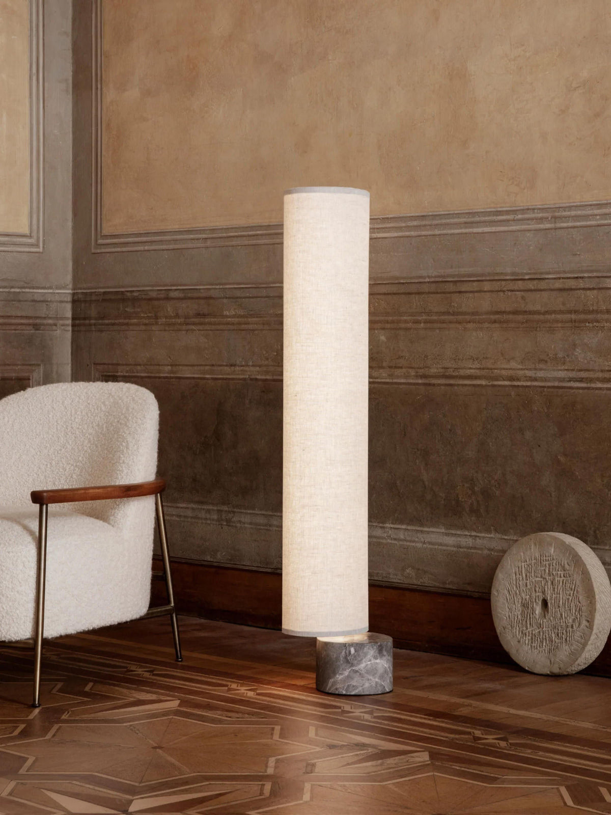 Unbound Dimmable LED Floor Lamp with Marble Base, in various sizes
