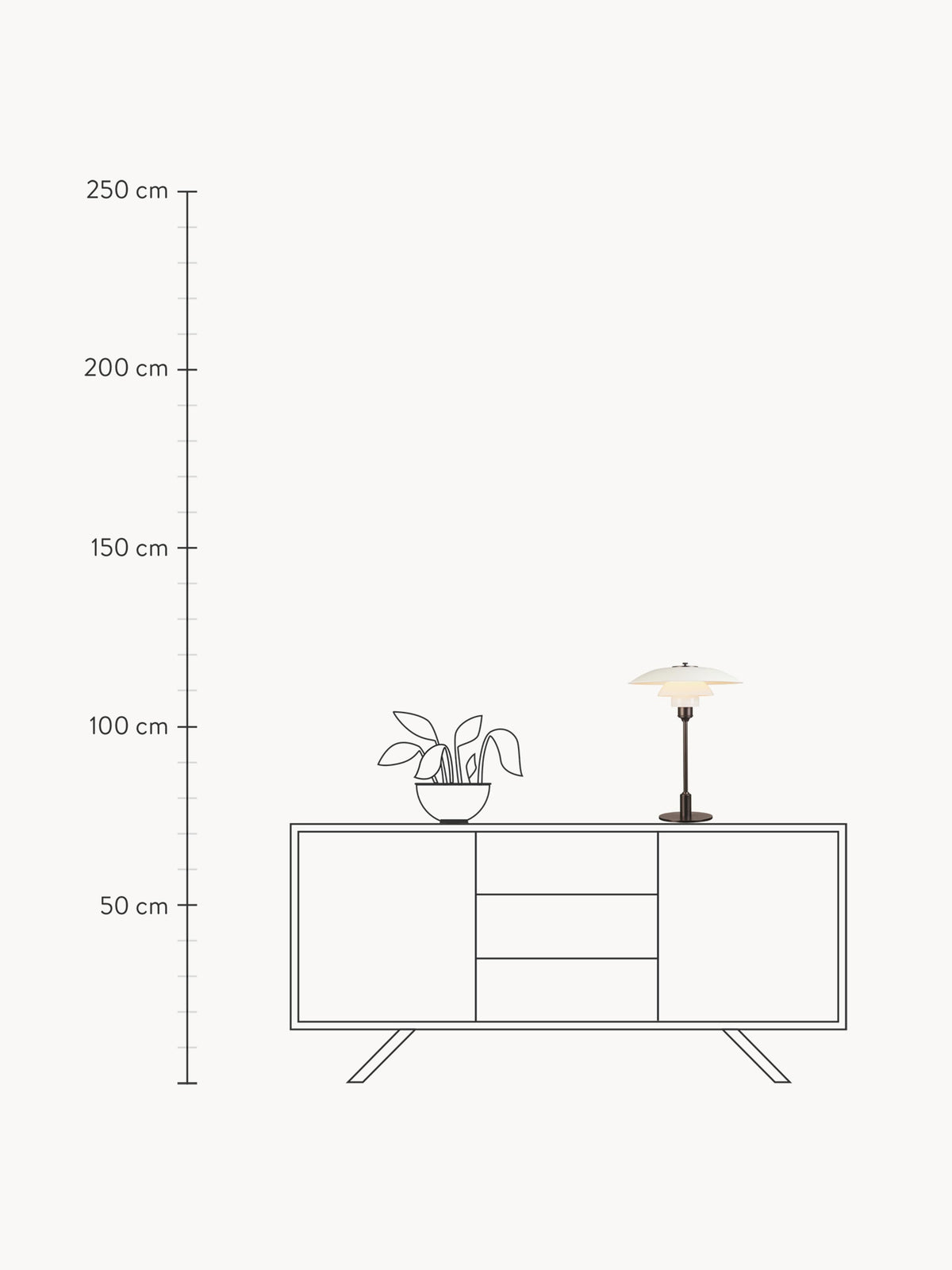 Large Mouth-Blown Table Lamp PH 3/3