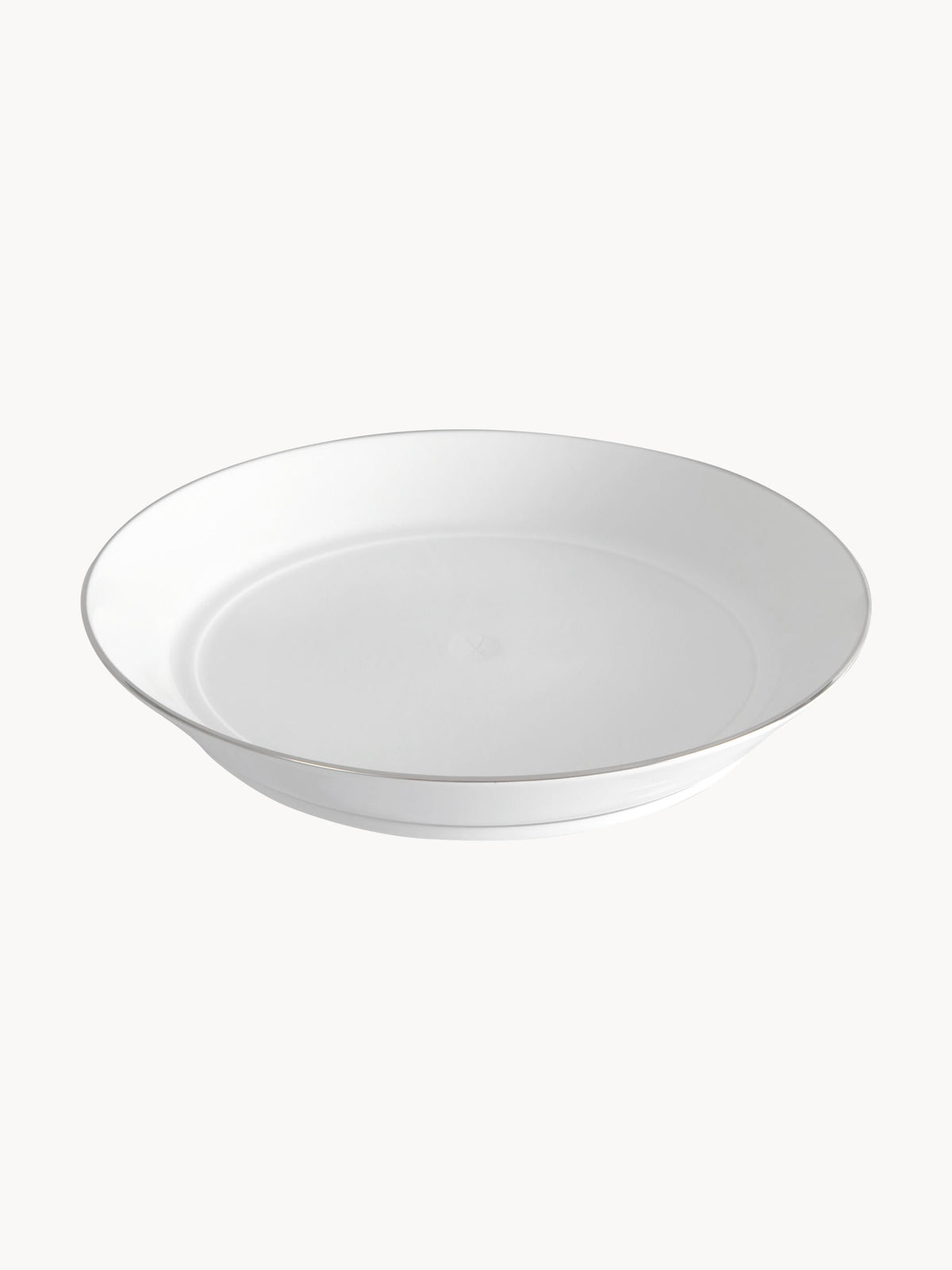 Vitruv Handmade Porcelain Pasta Plates with Platinum Rim, Set of 2