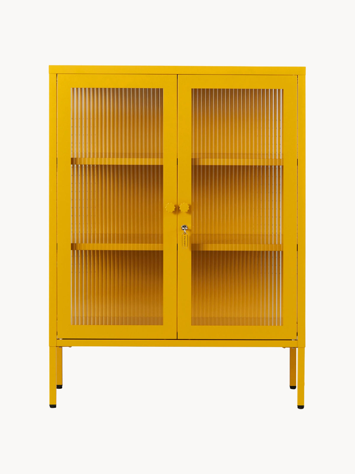 Mixer Metal Display Cabinet The with Ribbed Glass