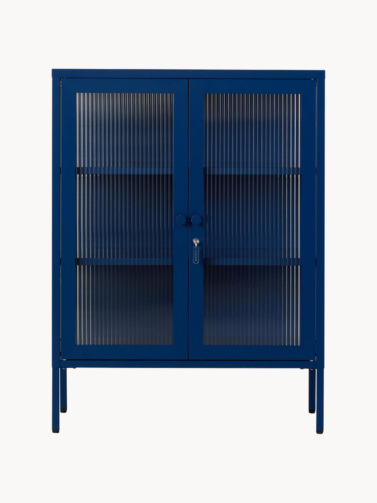 Mixer Metal Display Cabinet The with Ribbed Glass