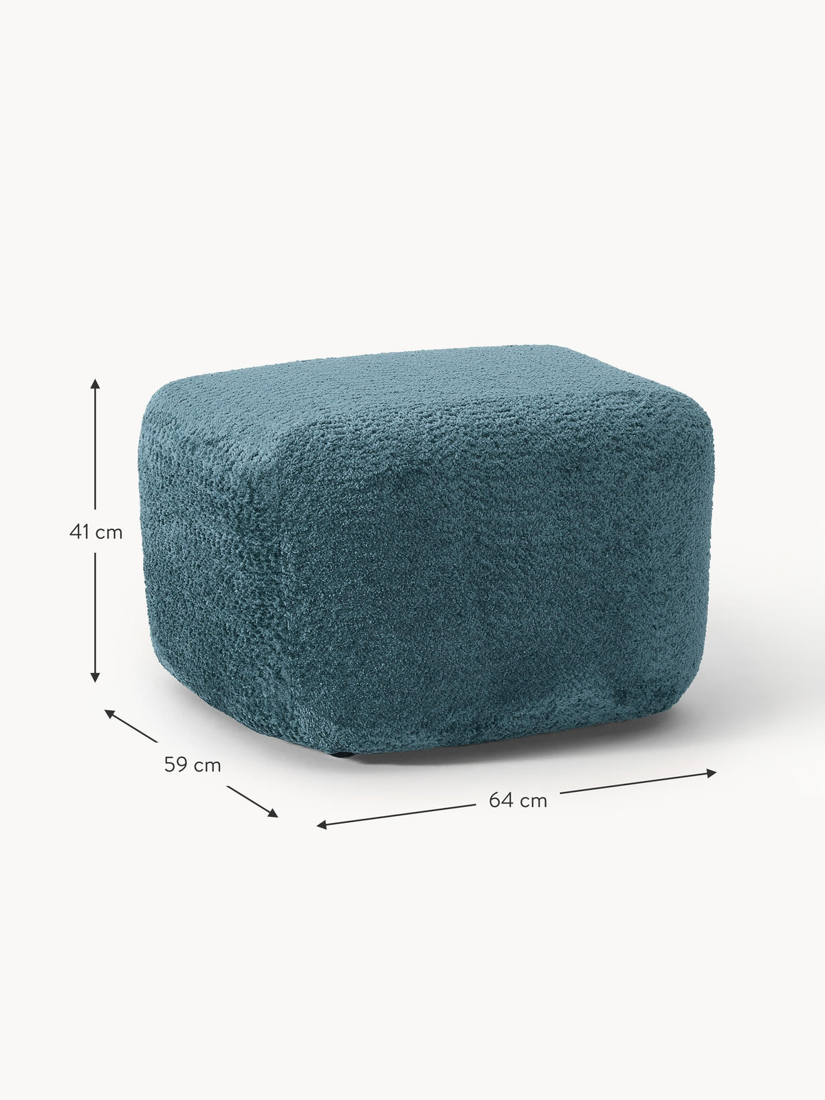 Wolke Teddy-Bouclé Ottoman