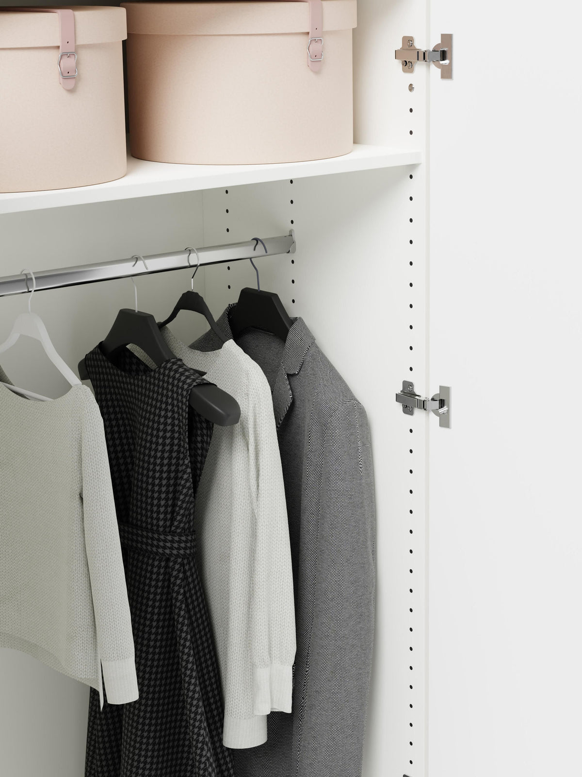 Leon Modular Hinged Door Wardrobe, 300 cm Wide, in various sizes