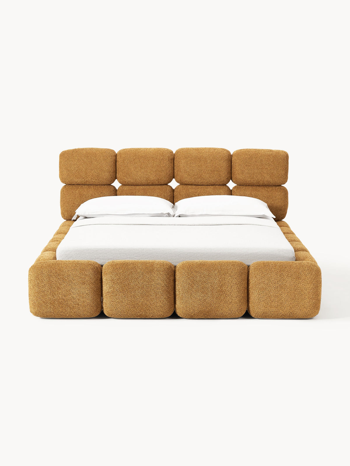 Tayla Upholstered Teddy Bouclé Bed with Storage Space