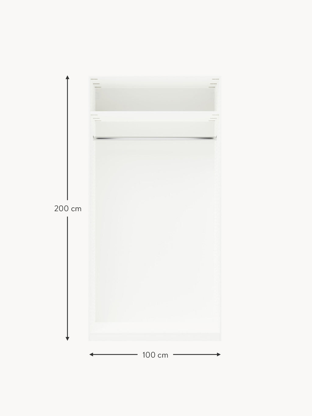 Simone Modular Revolving Door Wardrobe, 100 cm Wide, in various sizes