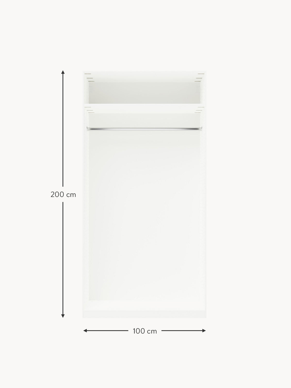 Simone Modular Revolving Door Wardrobe, 100 cm Wide, in various sizes