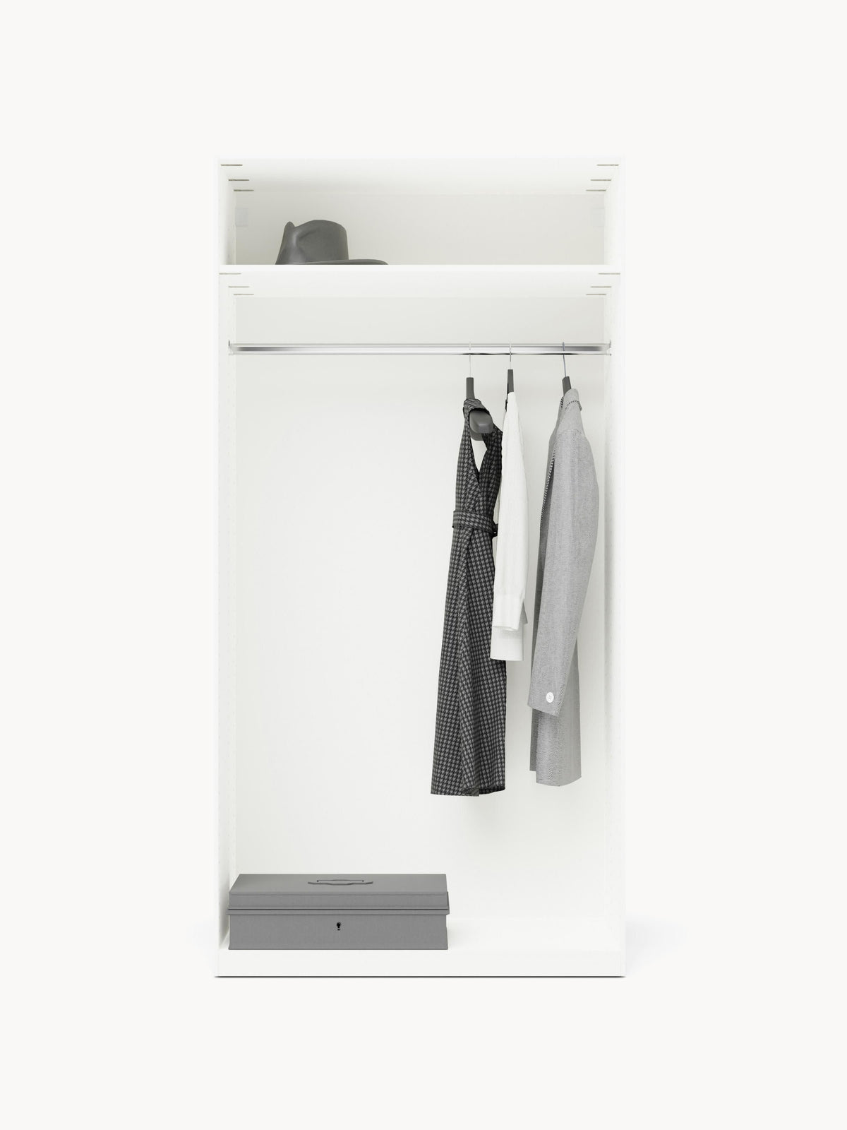 Simone Modular Revolving Door Wardrobe, 100 cm Wide, in various sizes