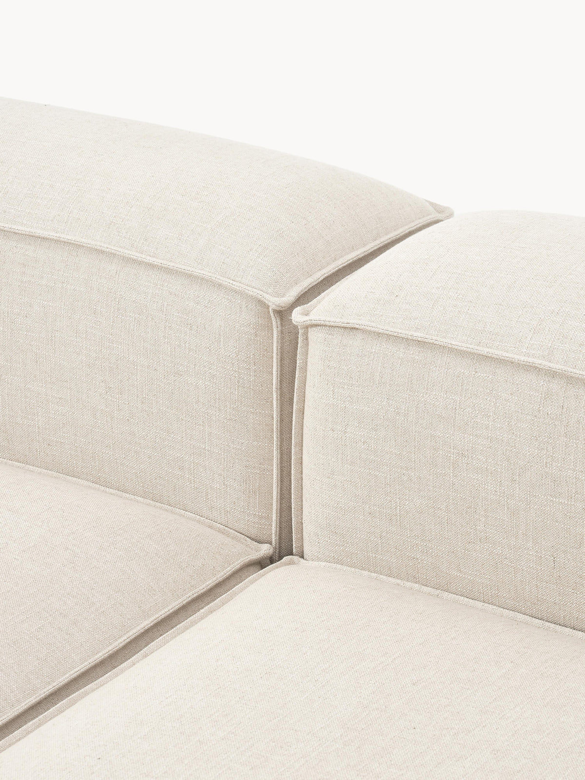 Lennon Linen Blend Modular Corner Sofa (4-seater)