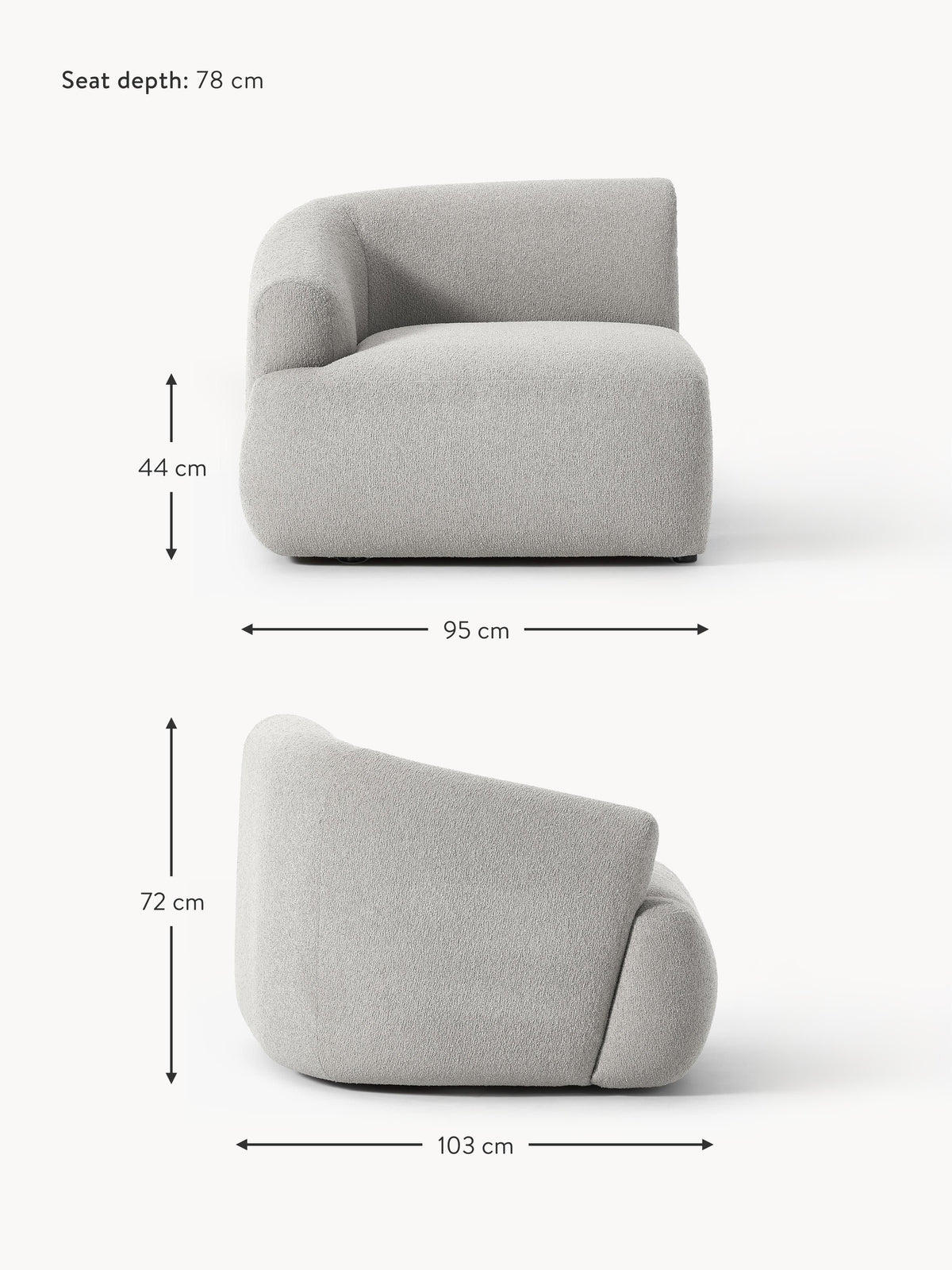 Sofia Bouclé Corner Module