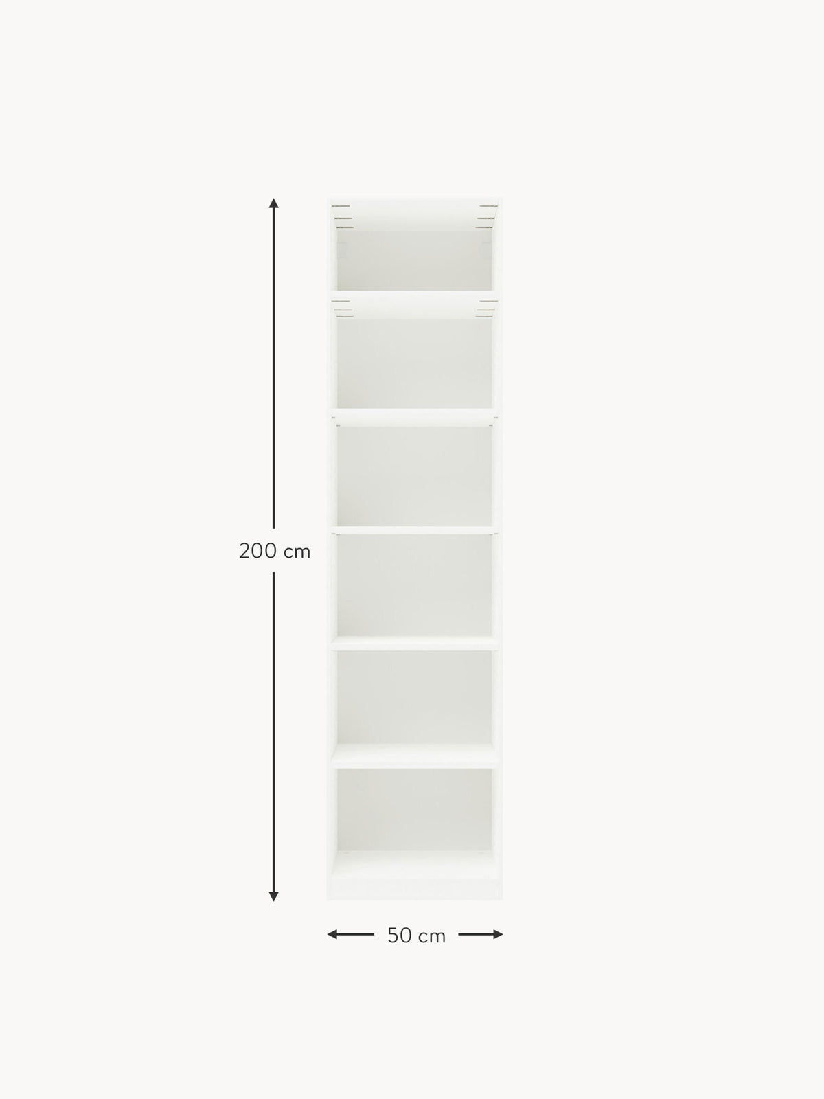 Leon Modular Hinged Door Wardrobe, 50 cm Wide, in various sizes