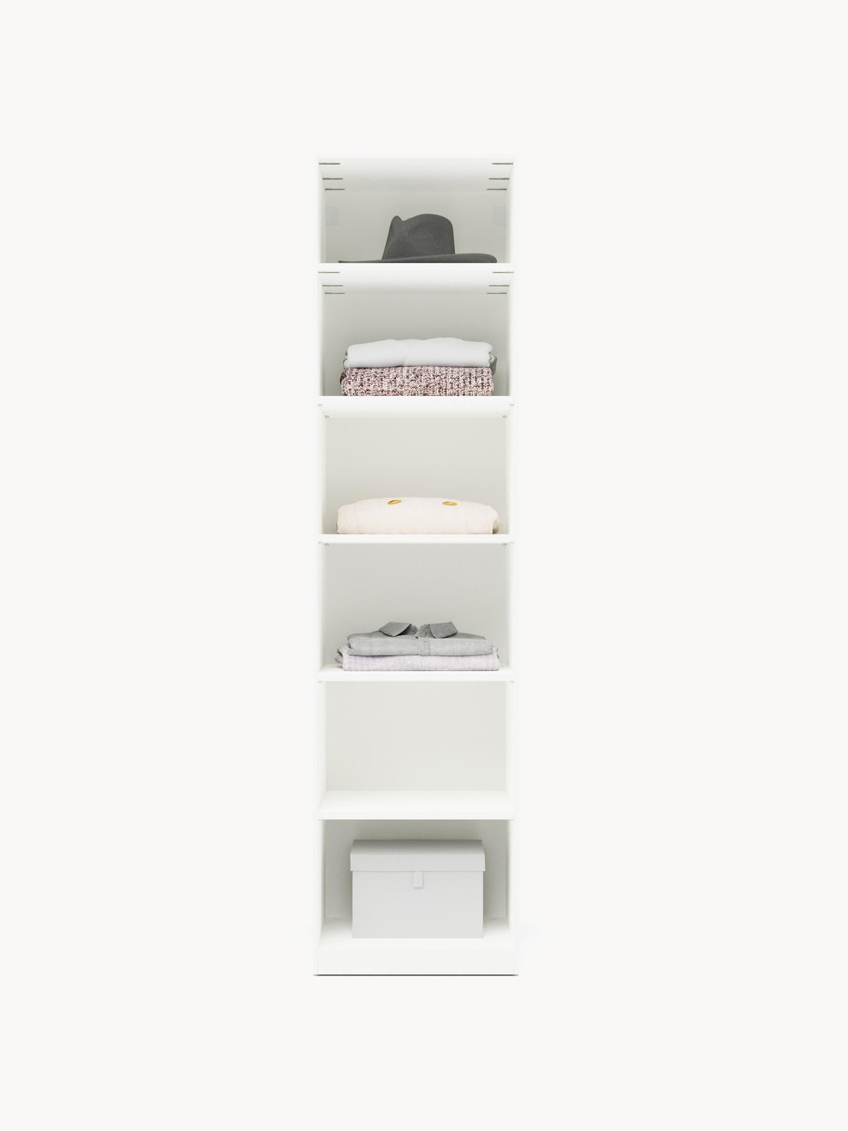 Leon Modular Hinged Door Wardrobe, 50 cm Wide, in various sizes
