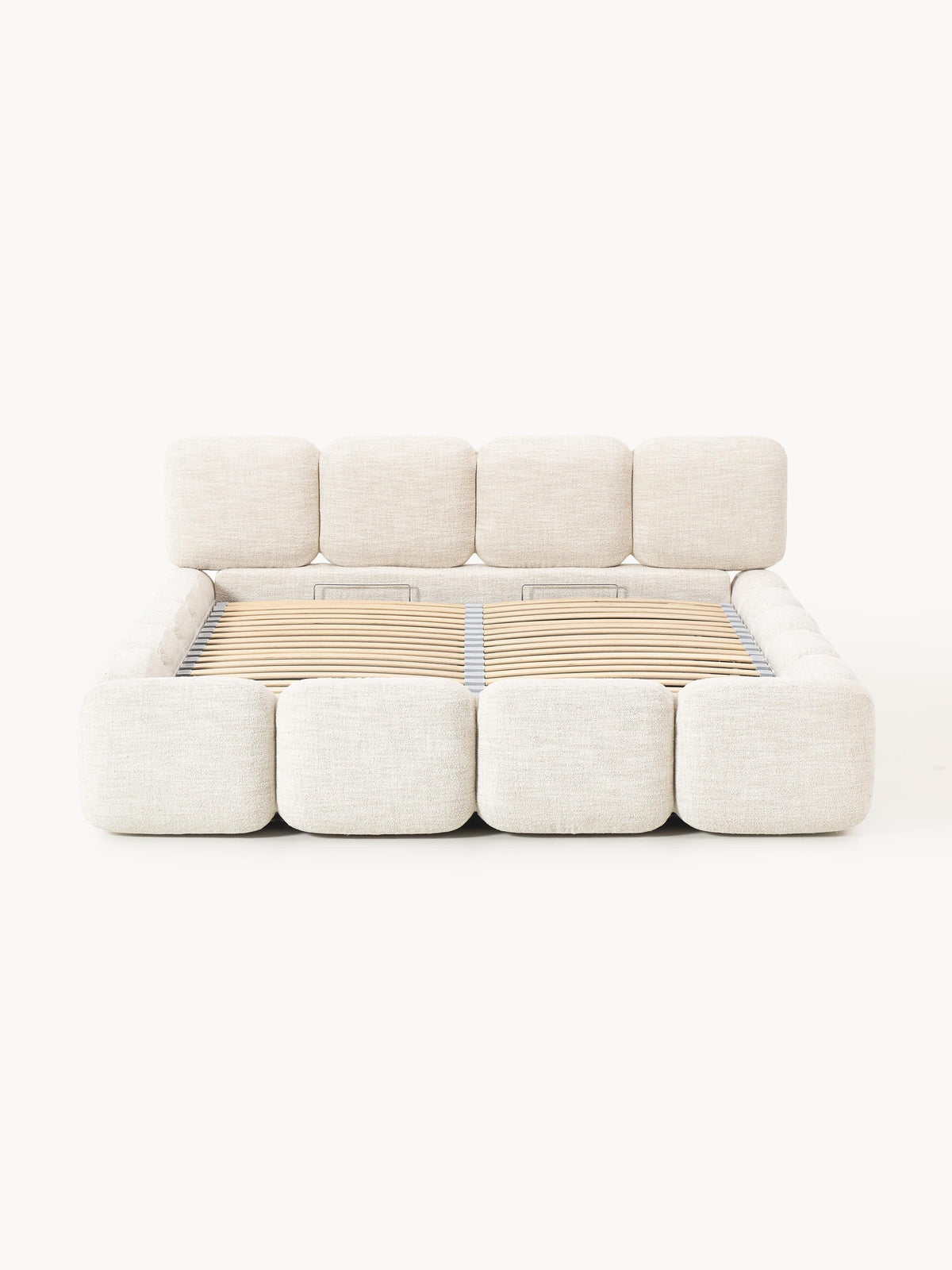 Tayla Upholstered Bouclé Bed with Storage Space
