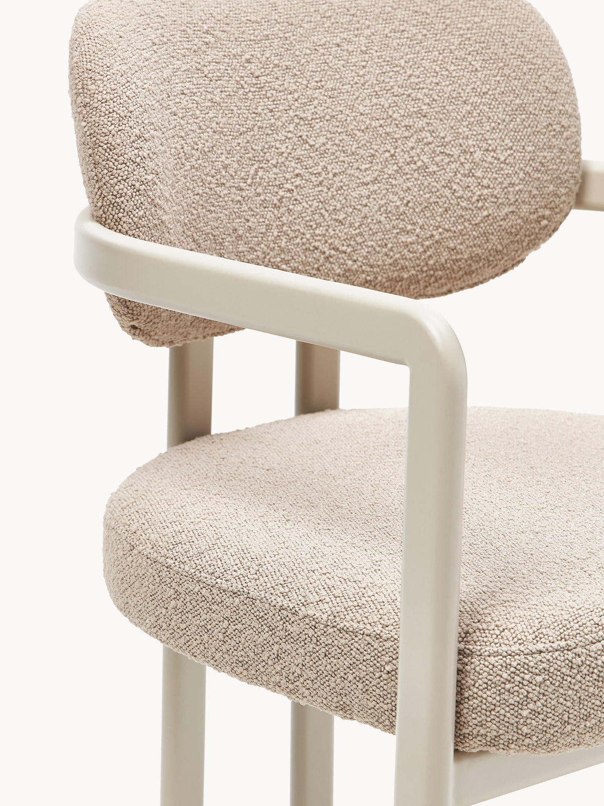 Adrien Upholstered Bouclé Dining Chair with Armrests