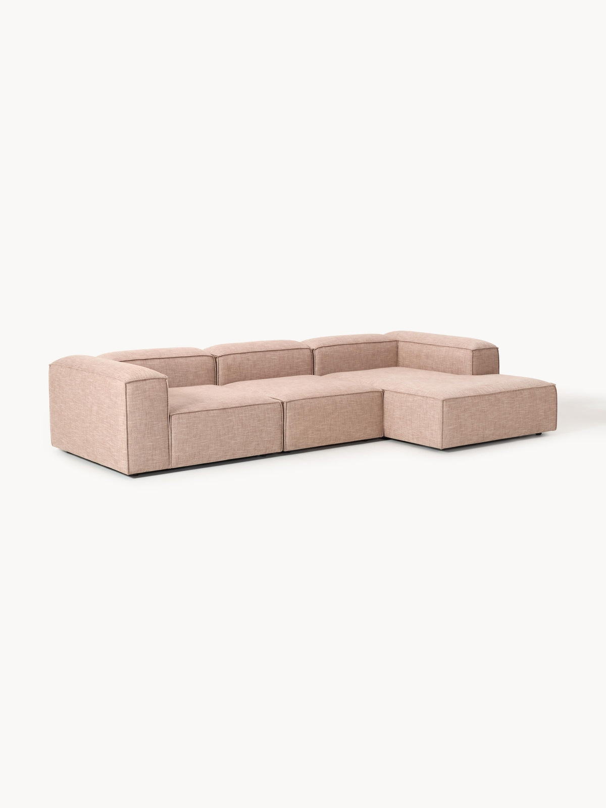 Lennon Linen Blend Modular Corner Sofa (4-seater)