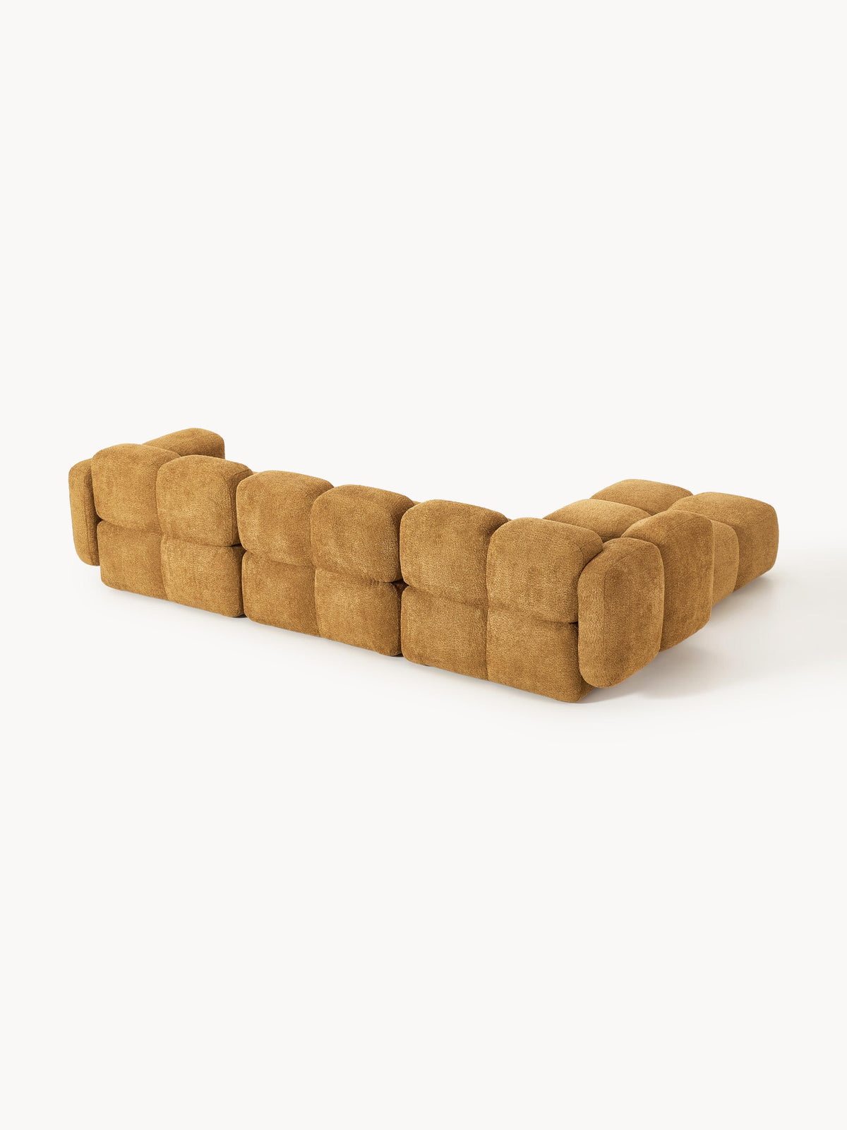 Tayla Modular Teddy-Bouclé Sofa (4-seater) with Ottoman (left/right)