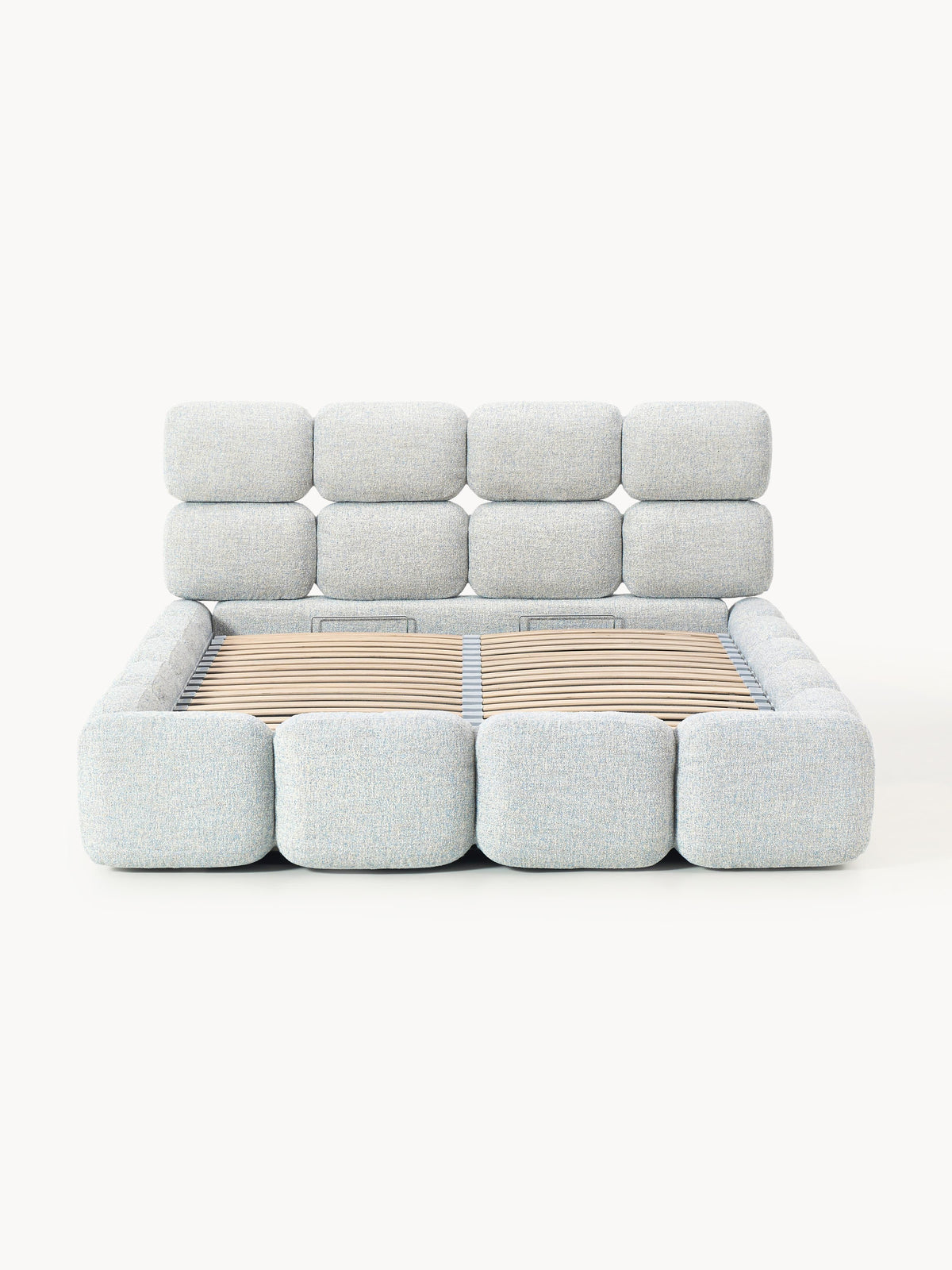 Tayla Upholstered Bouclé Bed with Storage Space