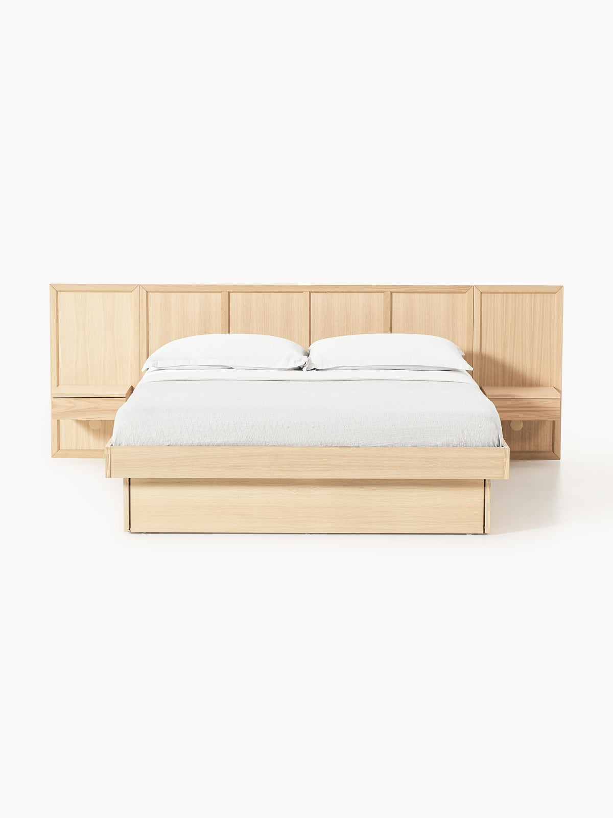 Nanto Wooden Bed with Drawers Tables and Headboard