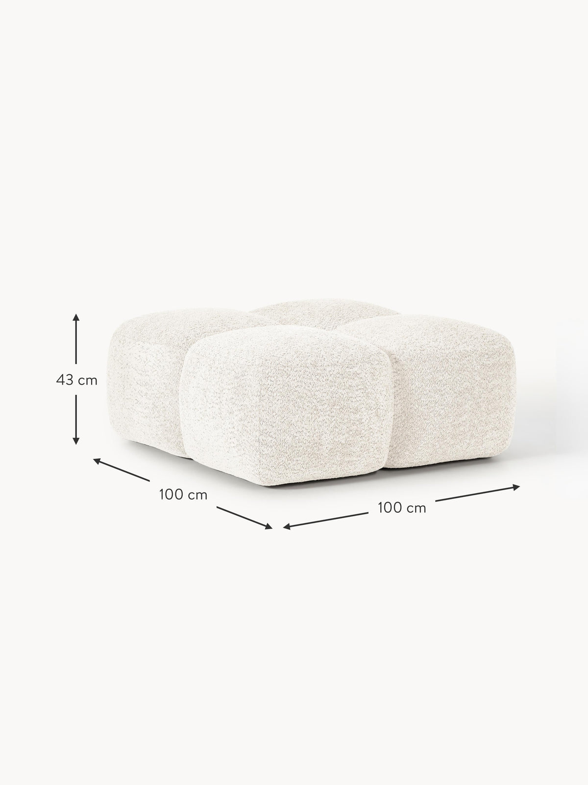 Tayla Teddy-Bouclé Ottoman