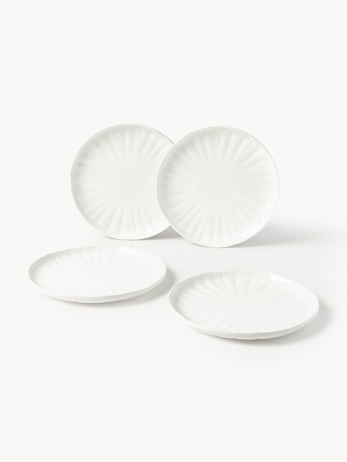 Sali Porcelain Tableware Set with Embossed Pattern, 4 People, Set of 12