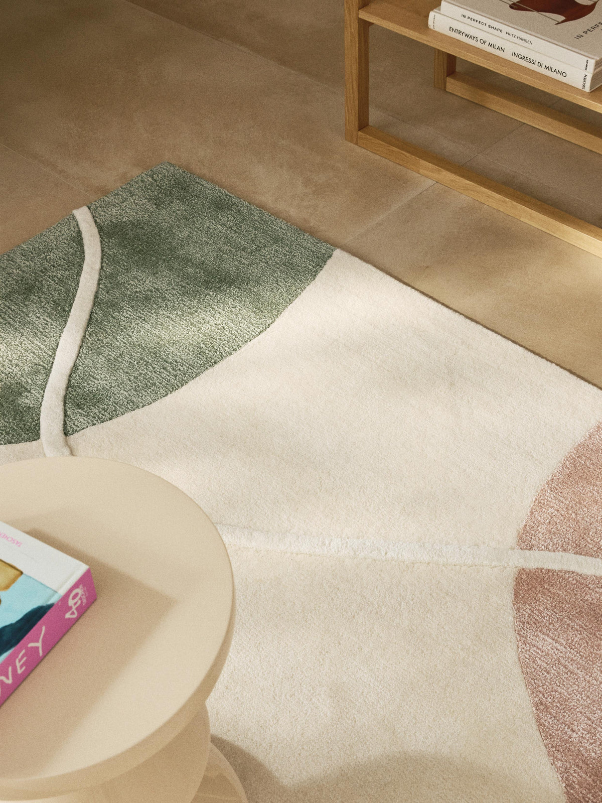 Talitha High-Low Wool Rug, Hand-Tufted