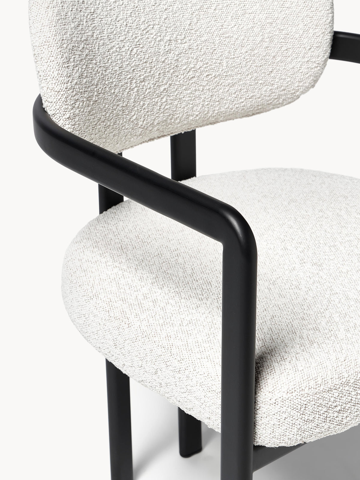 Adrien Upholstered Bouclé Dining Chair with Armrests