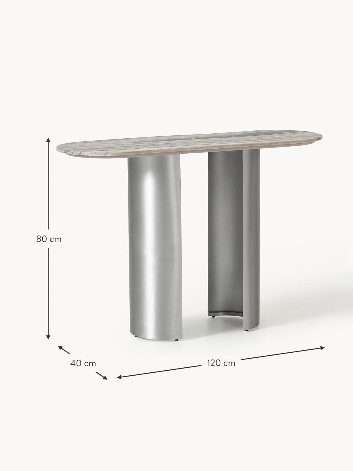 Noam Console Table with Marble Top