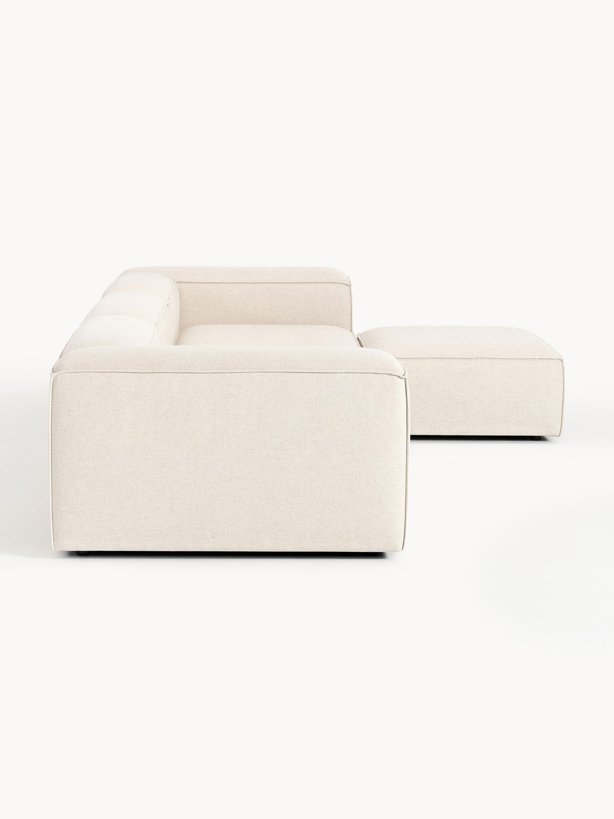 Lennon Linen Blend Modular Sofa (4-seater) with ottoman (left/right)