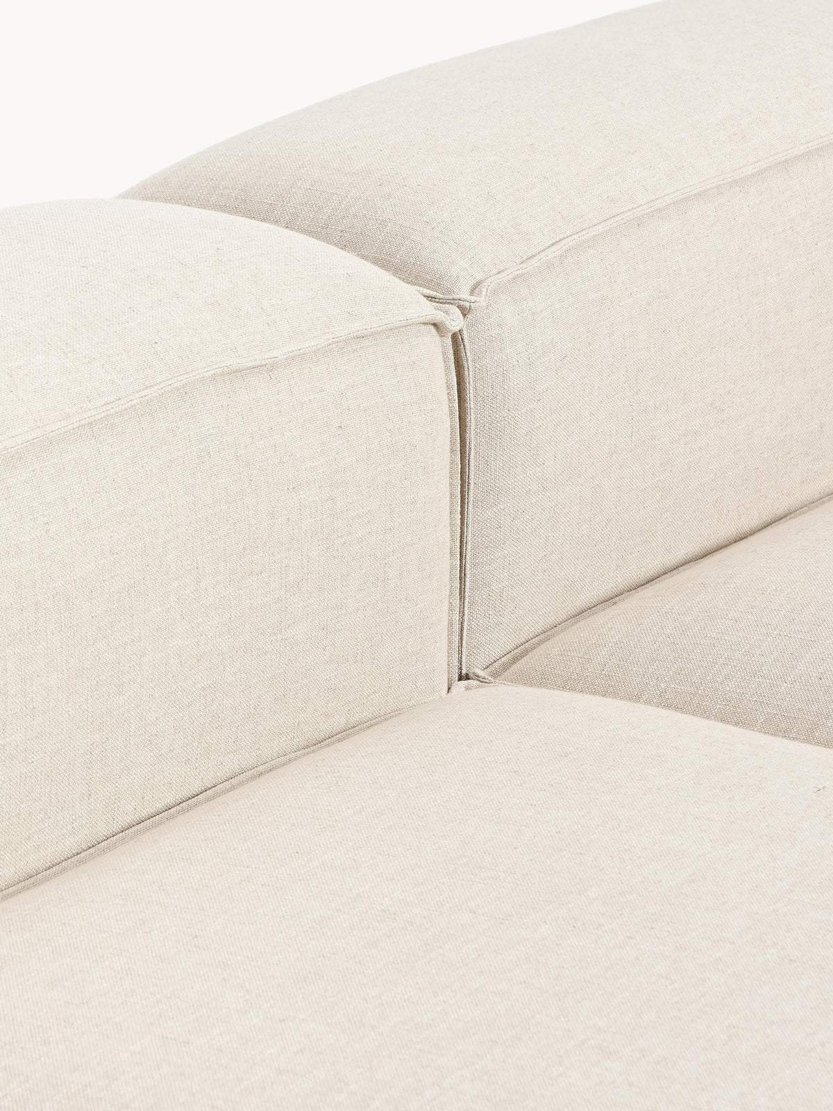Lennon Linen Blend Modular Sofa (4-seater) with ottoman (left/right)