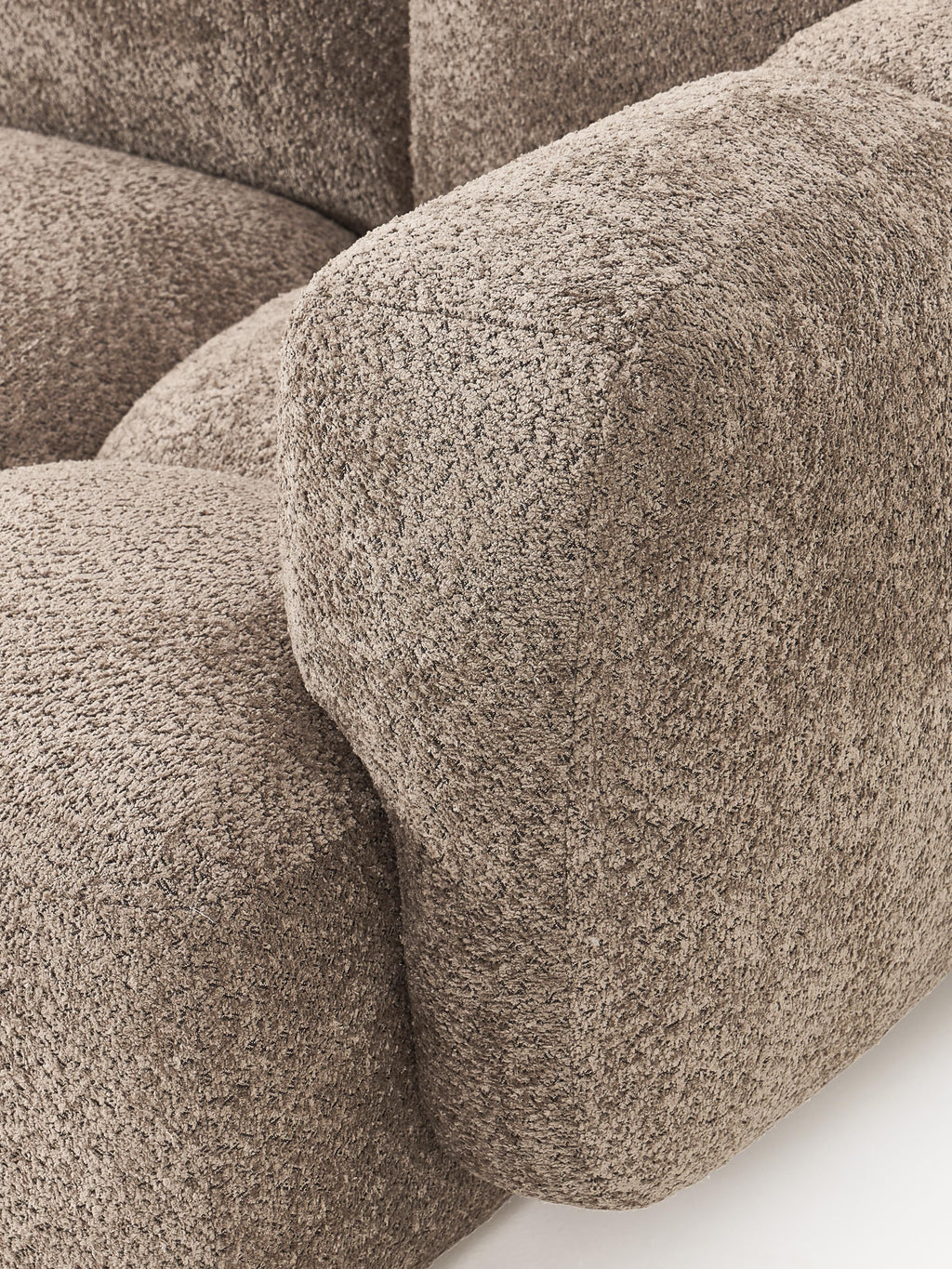 Tayla Modular Teddy-Bouclé Sofa (4-seater) with Ottoman (left/right)