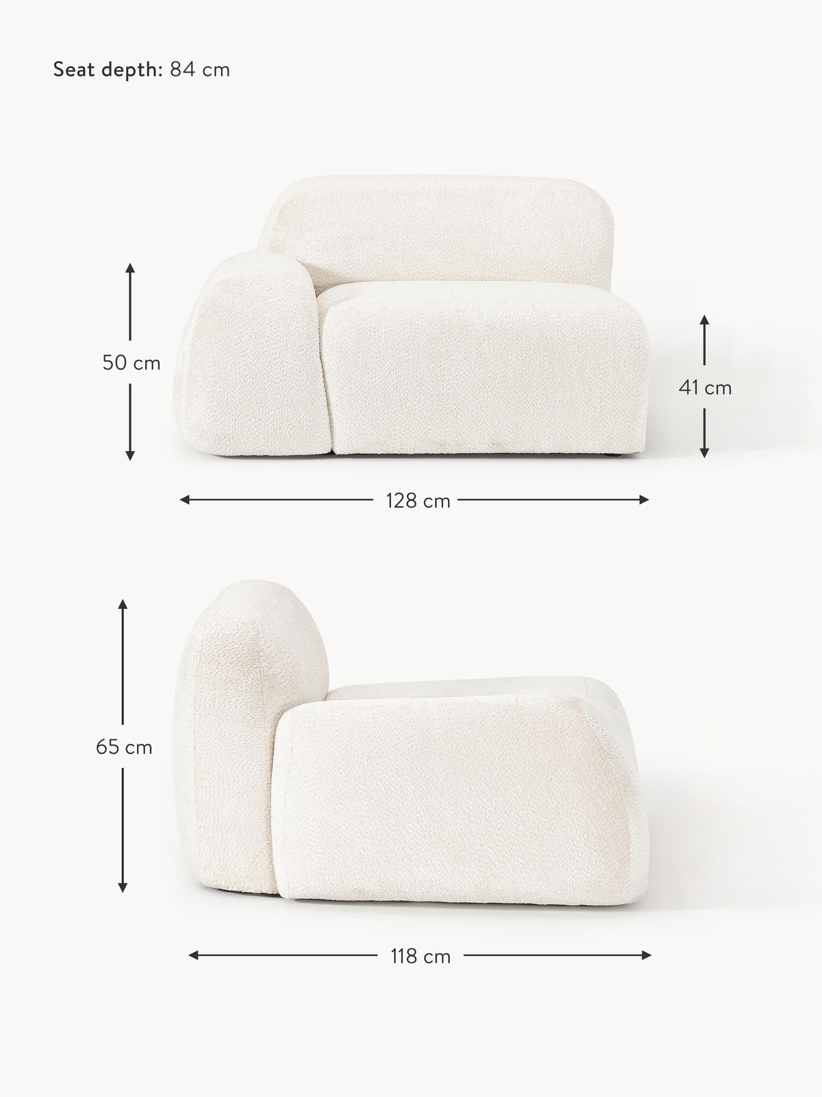 Wolke Teddy Bouclé Corner Module