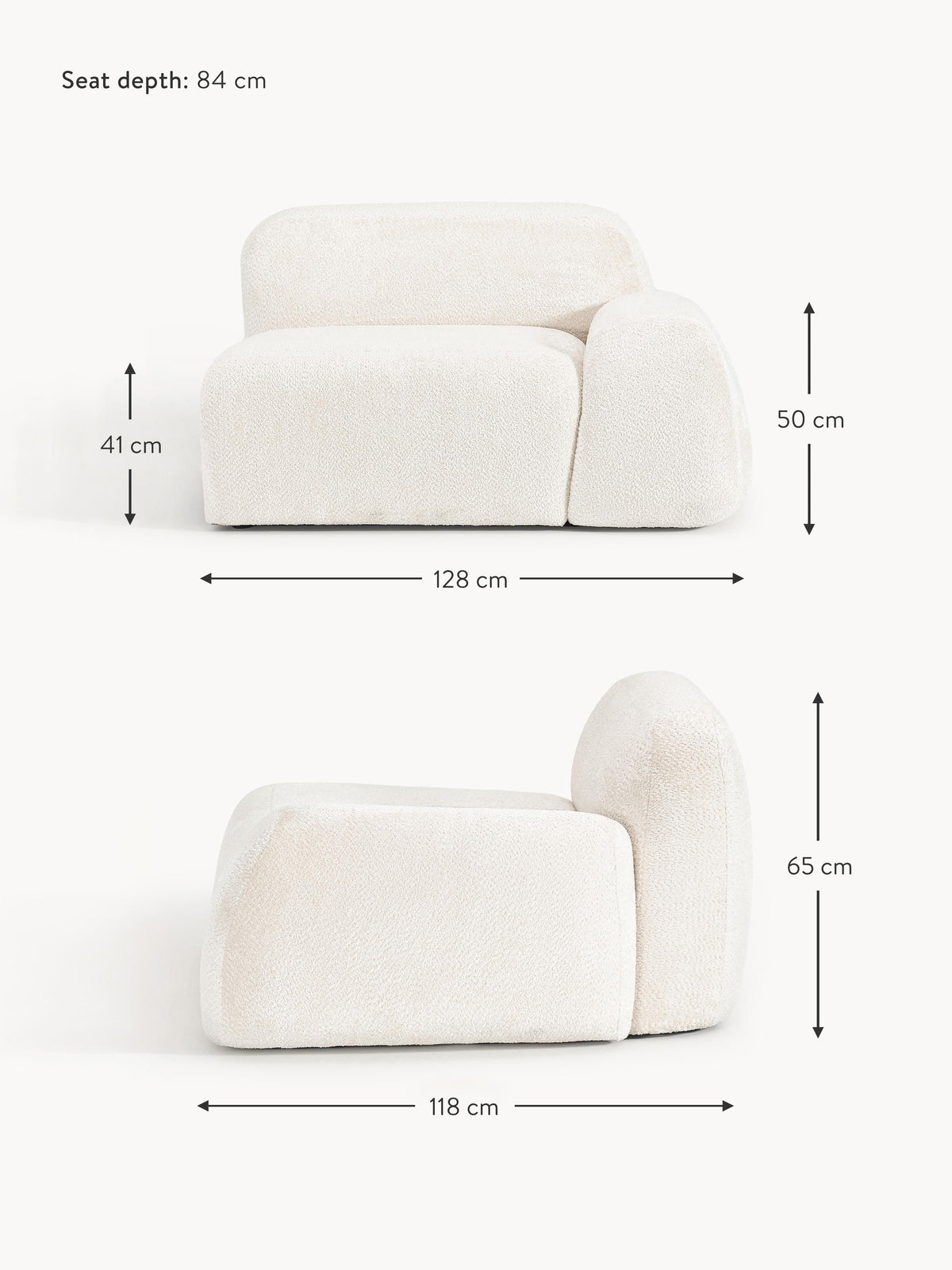 Wolke Teddy Bouclé Corner Module