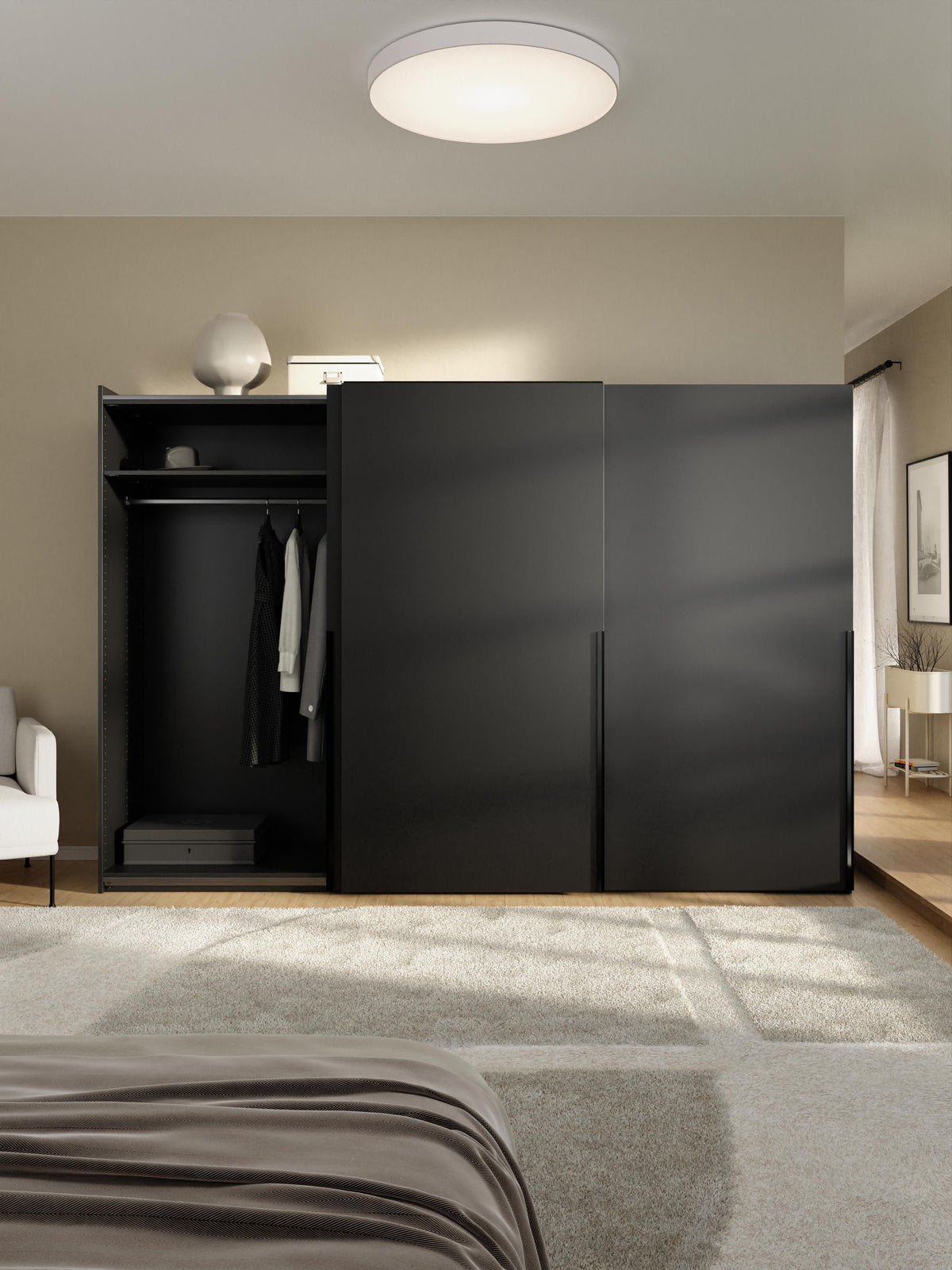 Leon Modular Sliding Door Wardrobe, 300 cm Wide, in various sizes