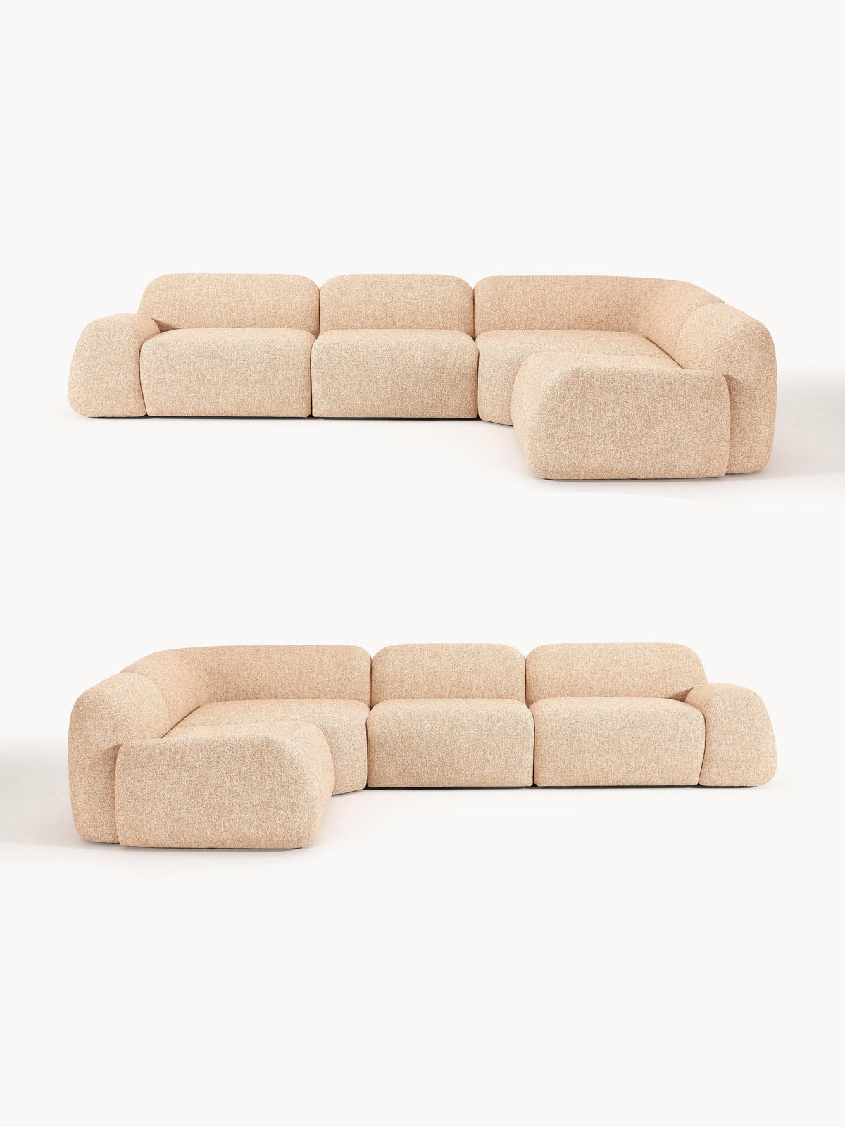 Wolke Modular Bouclé Corner Sofa (4-seater)