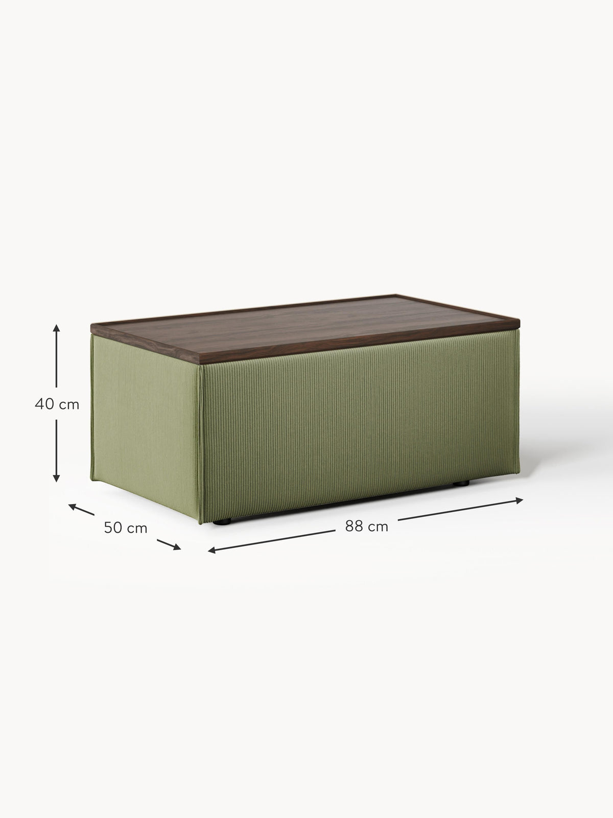 Lennon Corduroy Ottoman with Storage