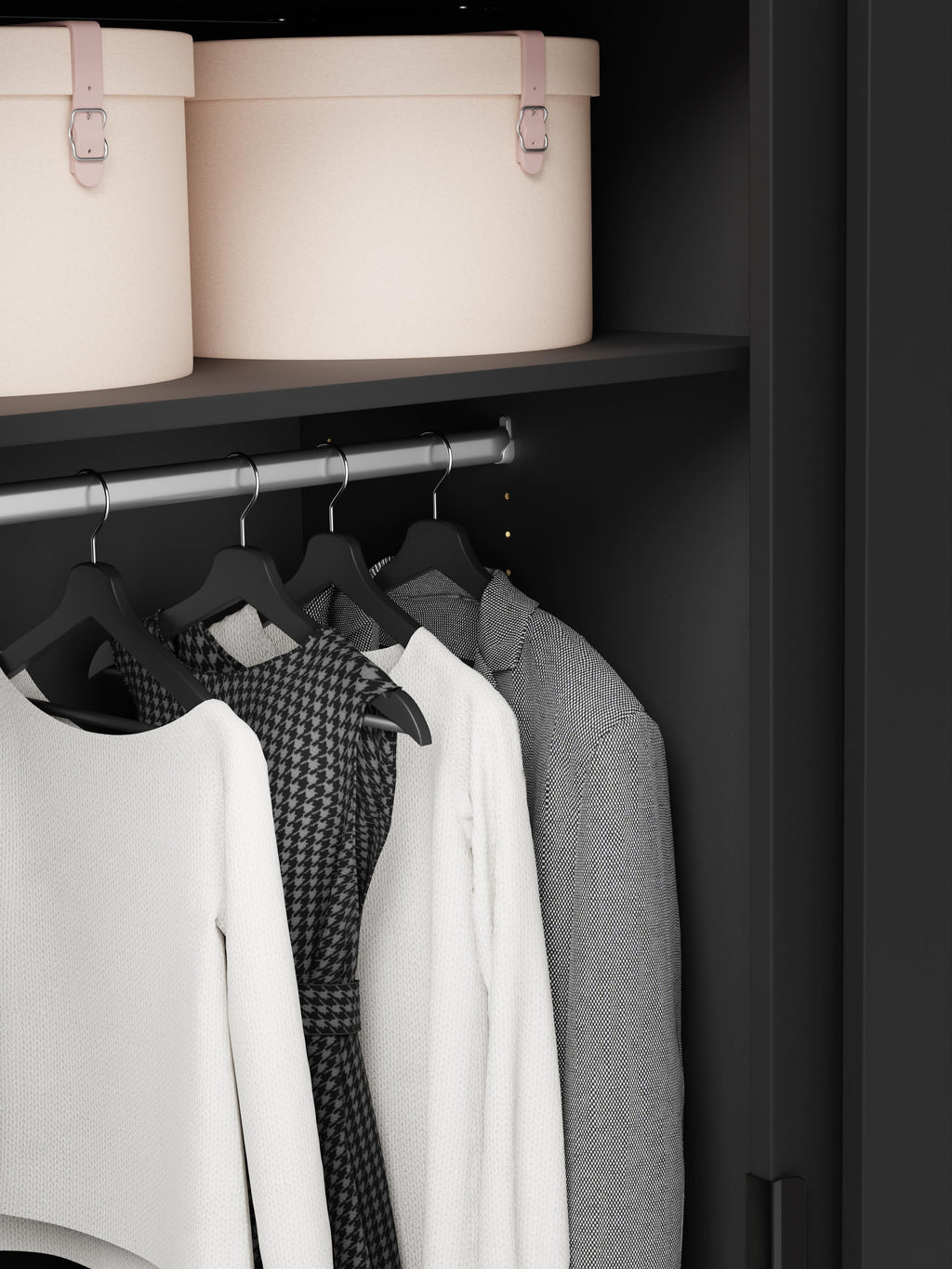 Leon Modular Sliding Door Wardrobe, 150 cm Wide, in various sizes