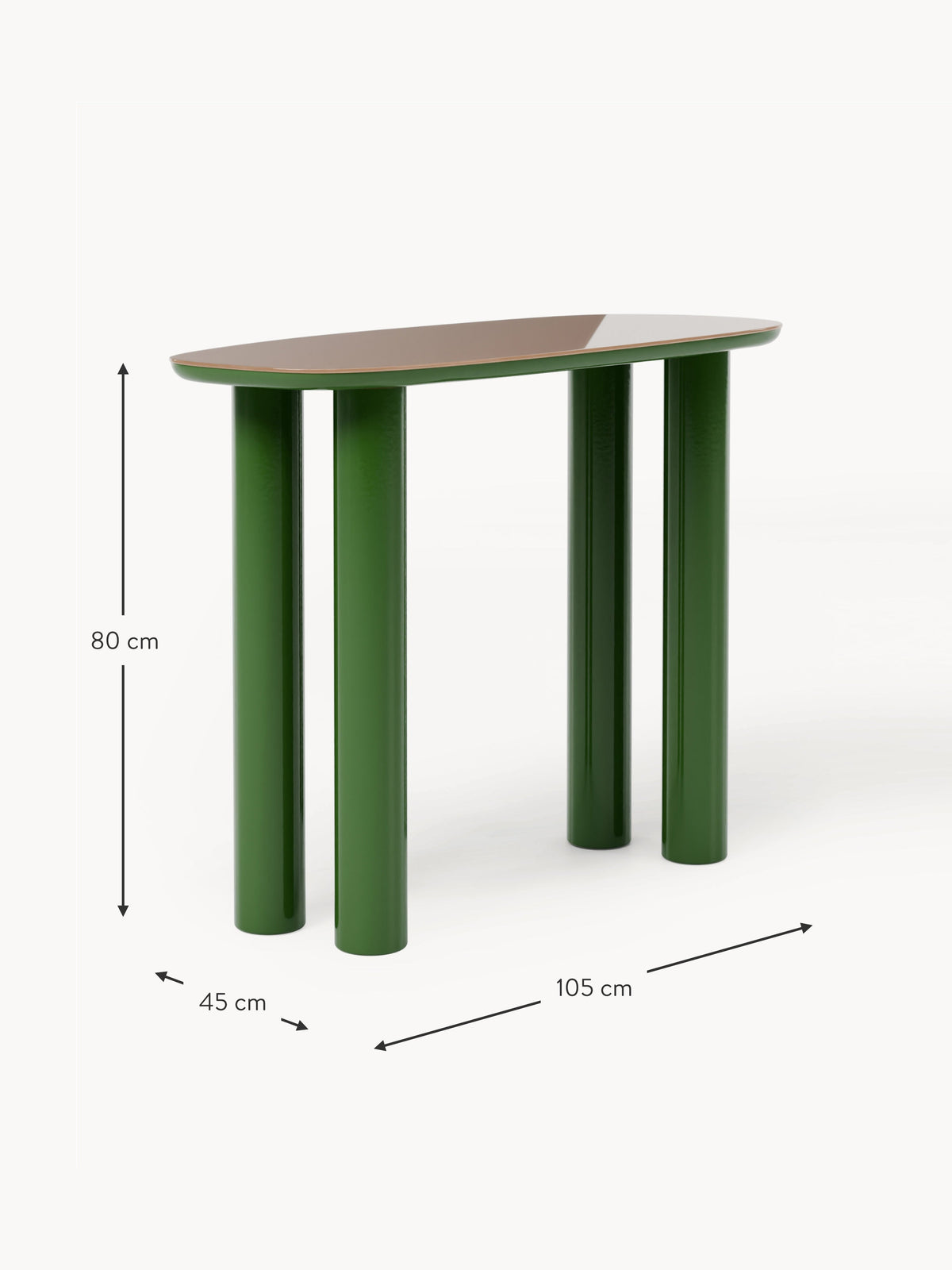 Beni Console Table with Glass Top