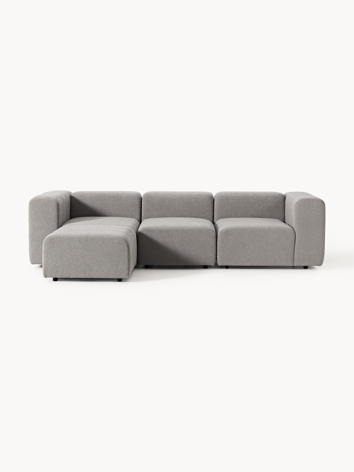Gallery image 1 - Bouclé Modular Sofa Lena (4-seater) with Ottoman (left/right)