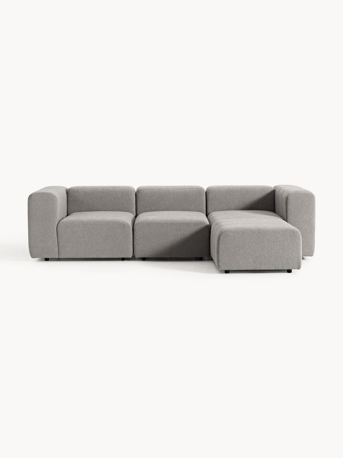 Lena Bouclé Modular Sofa (4-seater) with Ottoman (left/right)