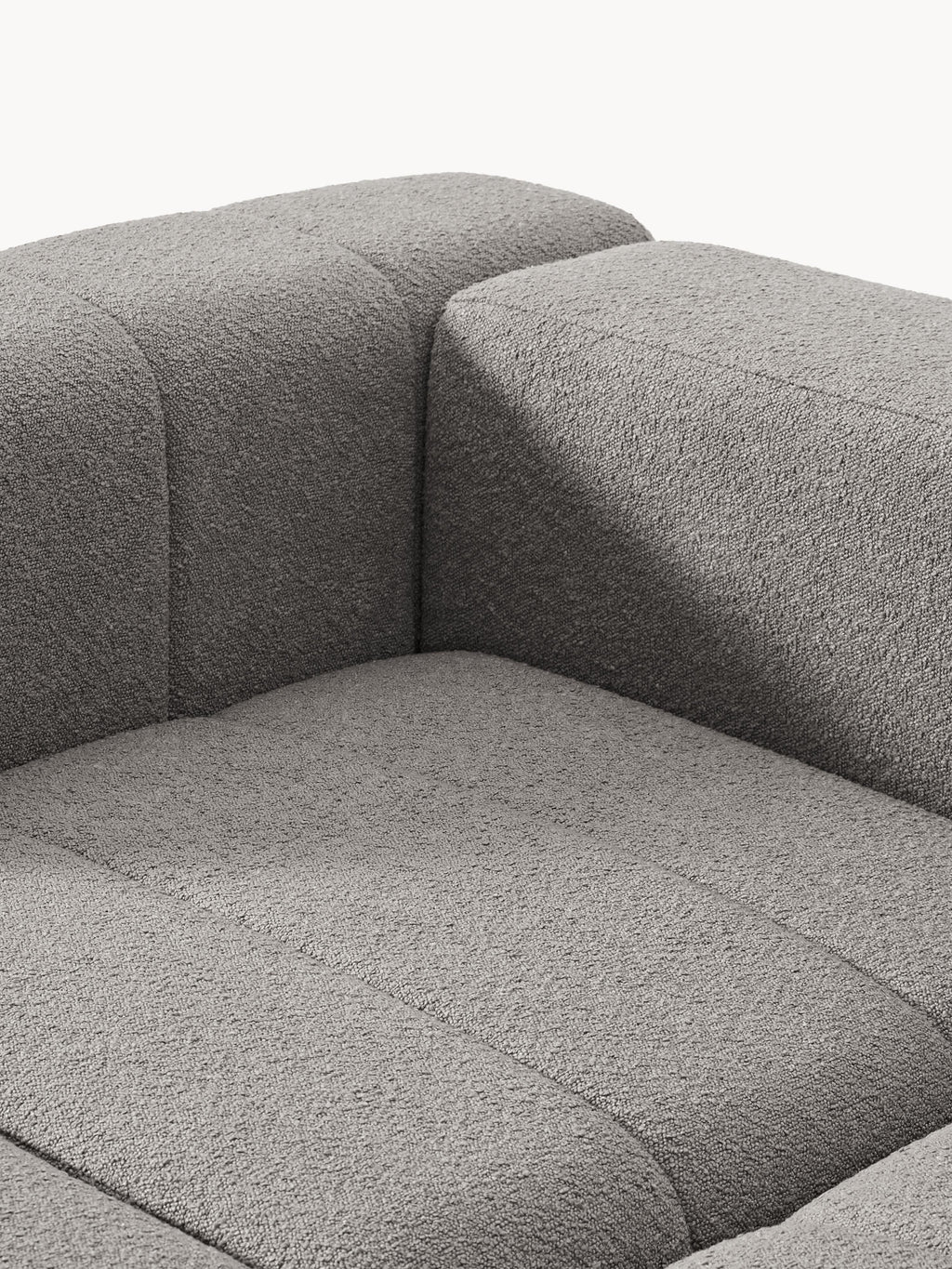 Lena Bouclé Modular Sofa (4-seater) with Ottoman (left/right)