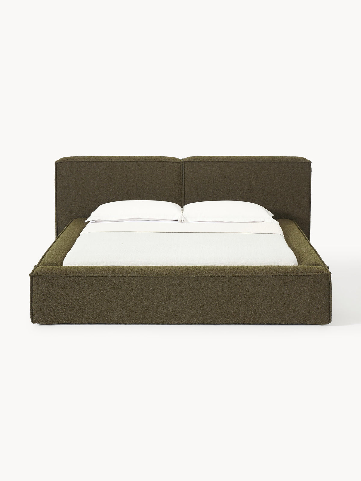 Lennon Upholstered Bouclé Bed with Storage Space