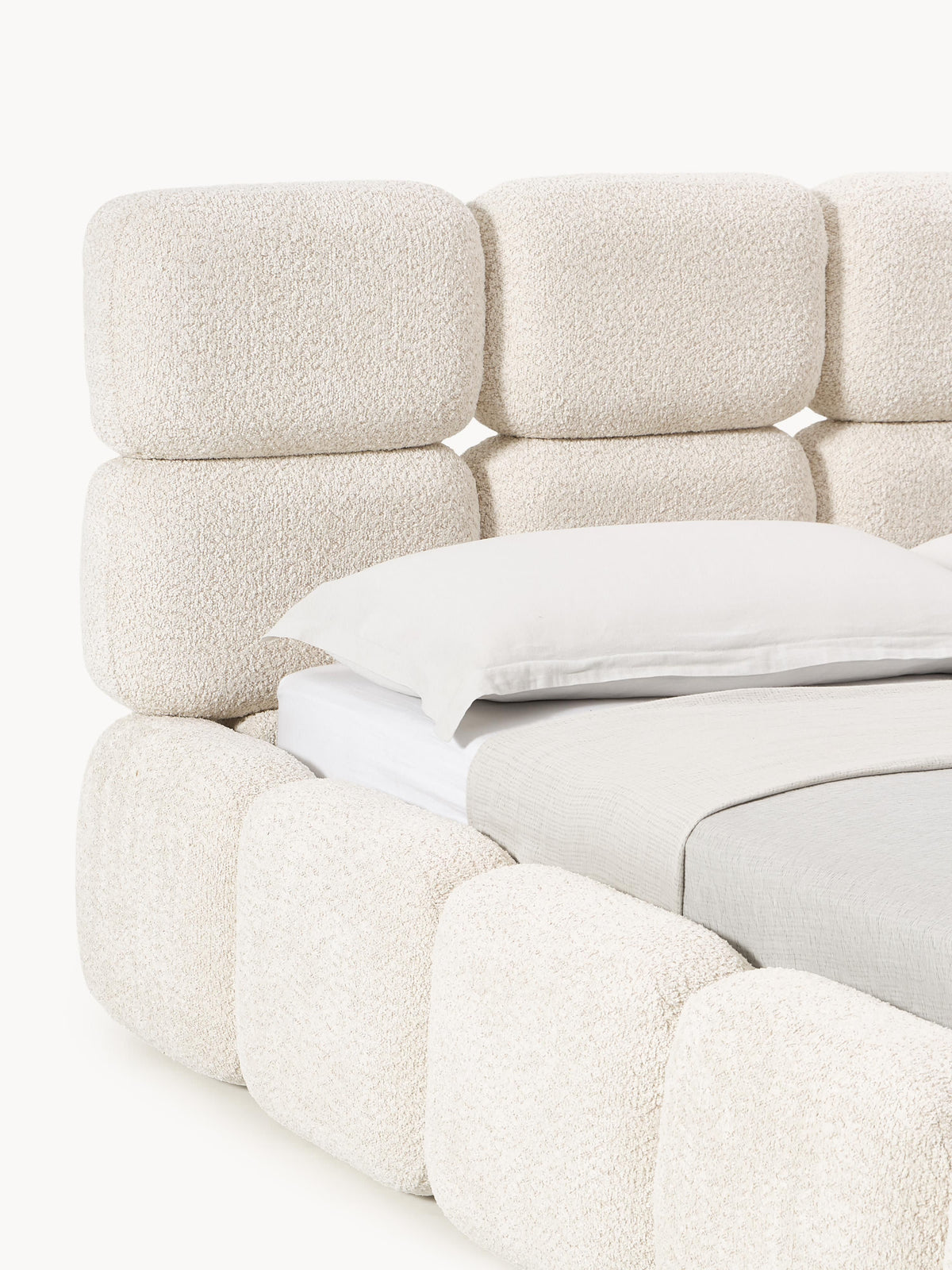 Tayla Upholstered Teddy Bouclé Bed